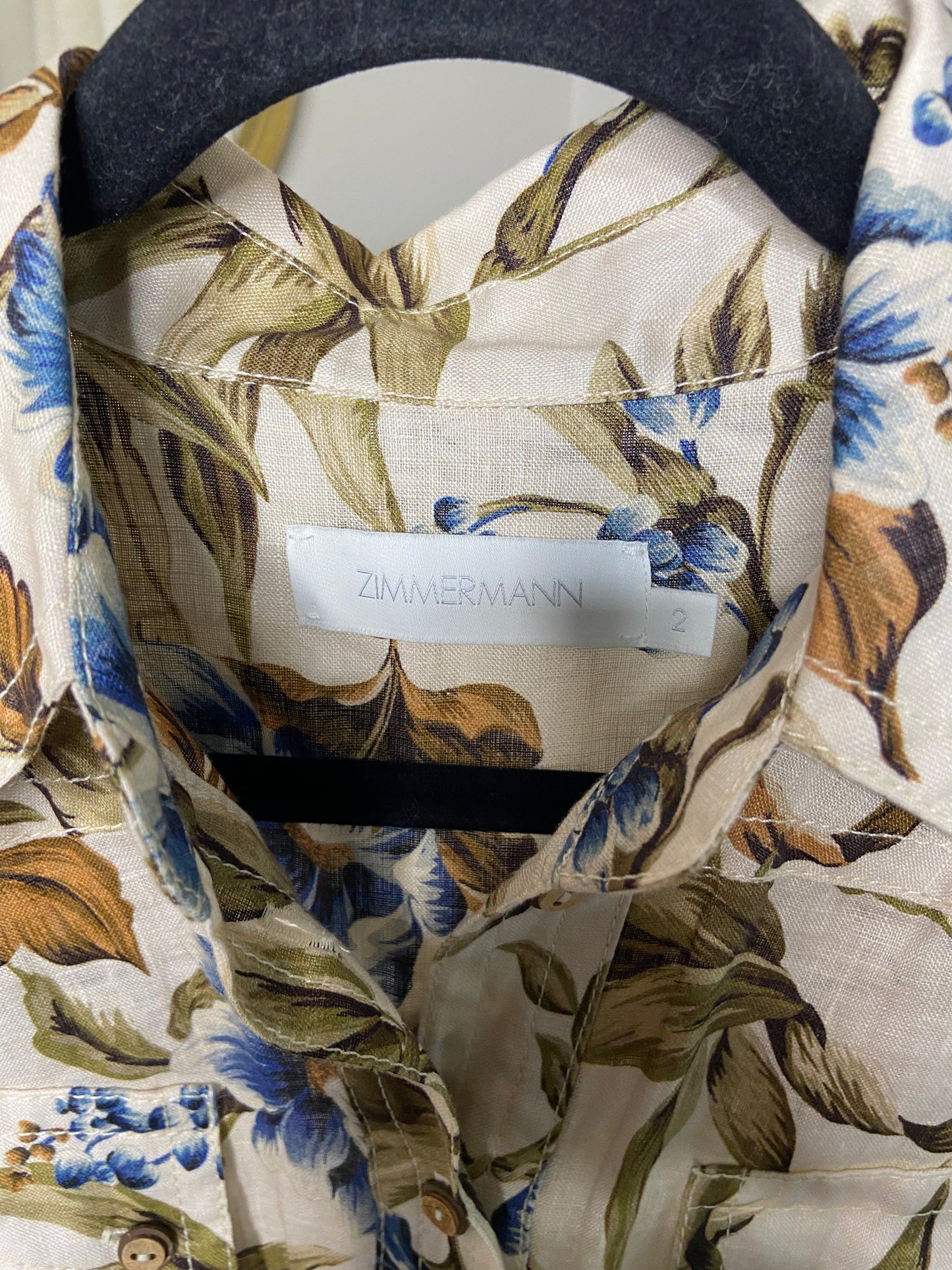 Zimmermann Aliane Roll Cuff Playsuit size US 8