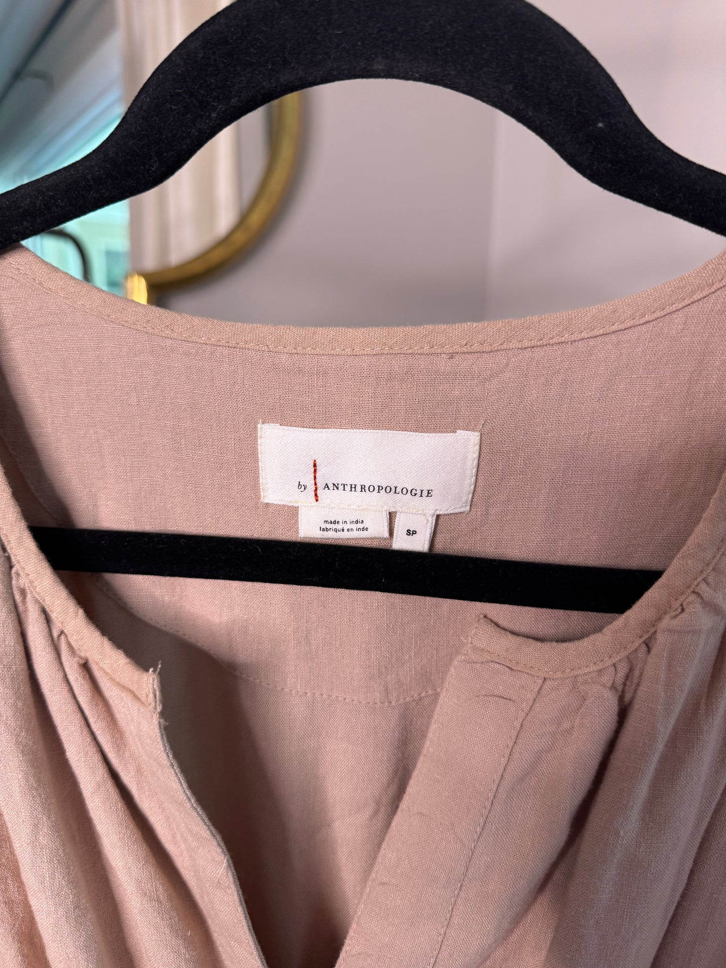 Anthropologie Somerset Maxi Dress Linen size S PETITE