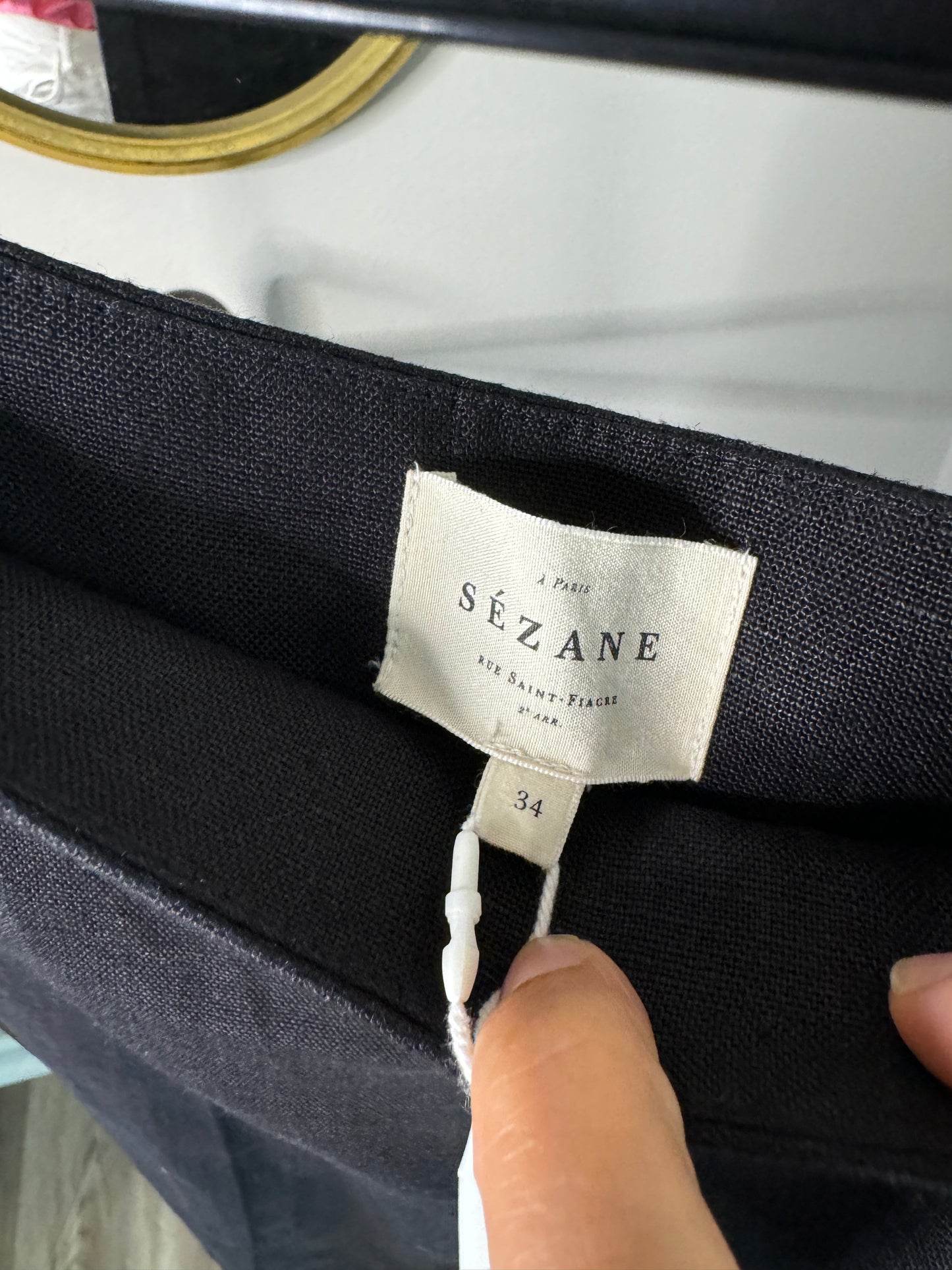 Sezane Noir Jenson Pants size US 2