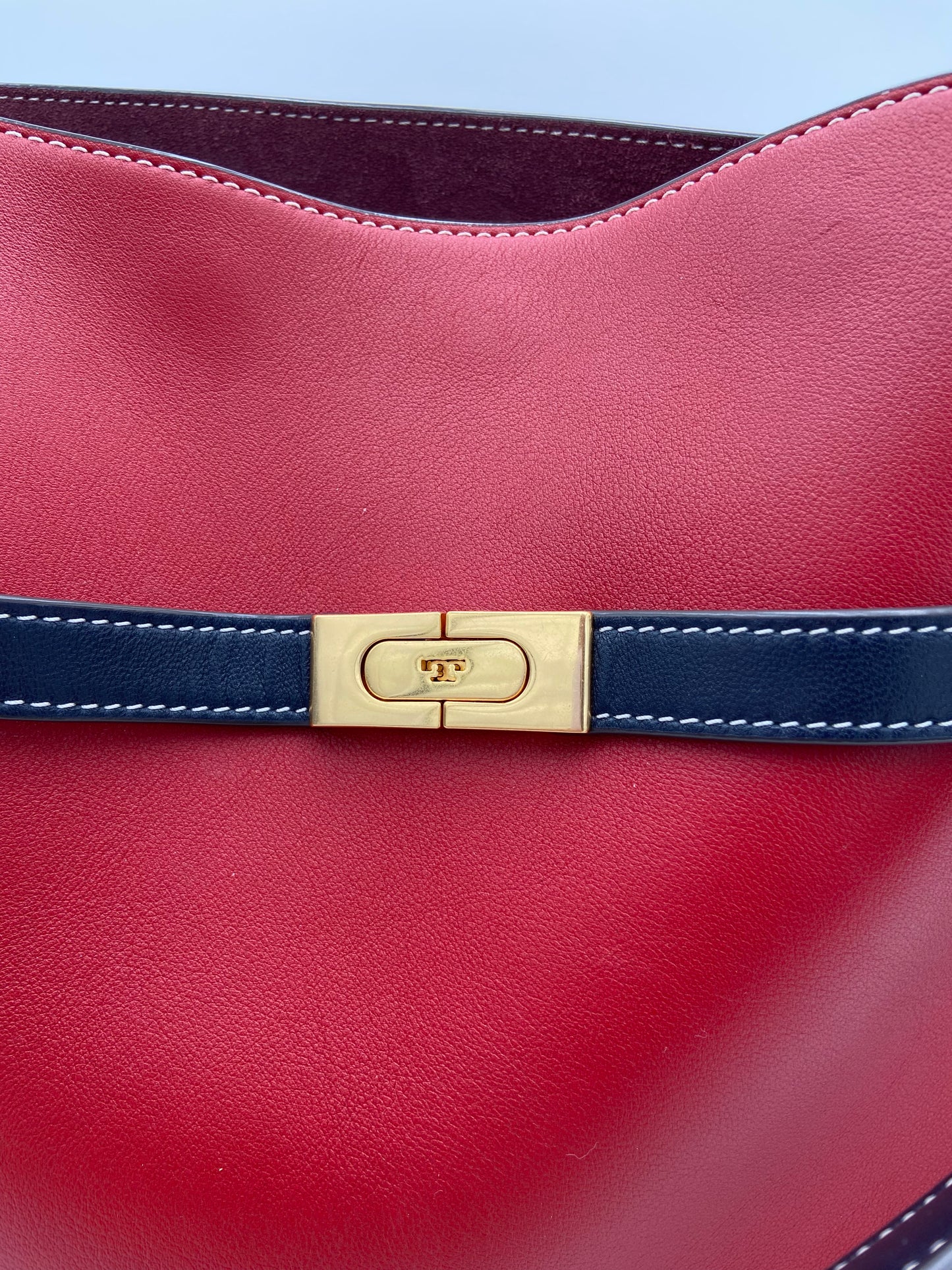 Tory Burch Lee Radziwill Double Bag in Red Apple