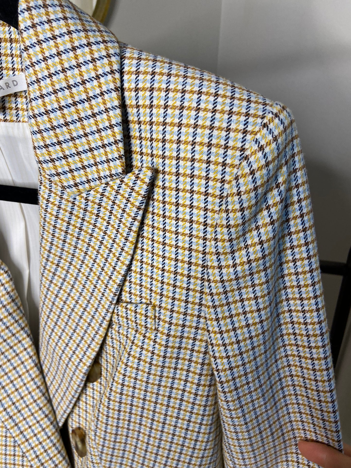 Veronica Beard Empire Plaid Houndstooth Dickey Jacket size 6