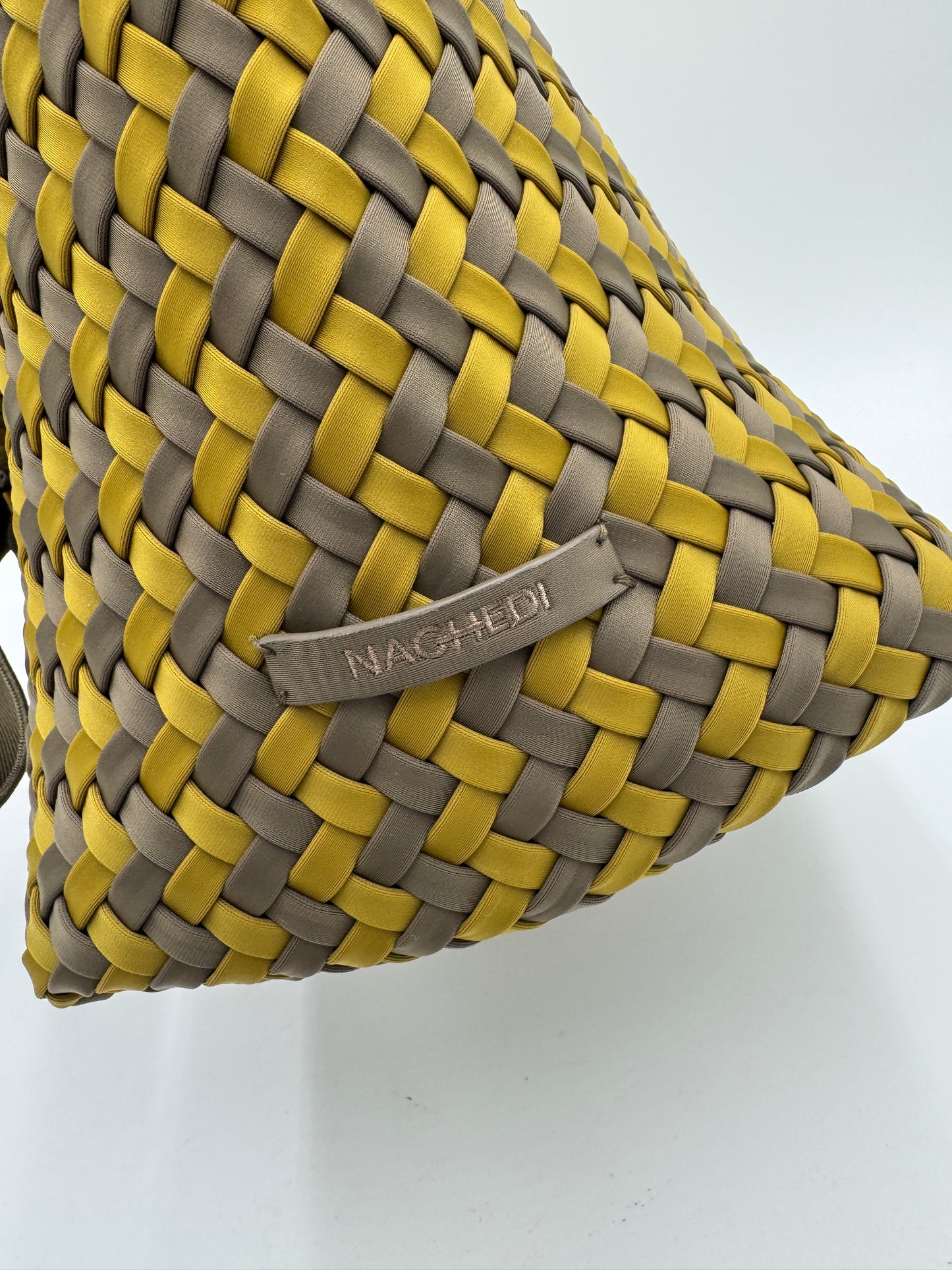 Naghedi Havana Large Basketweave Tote Bag