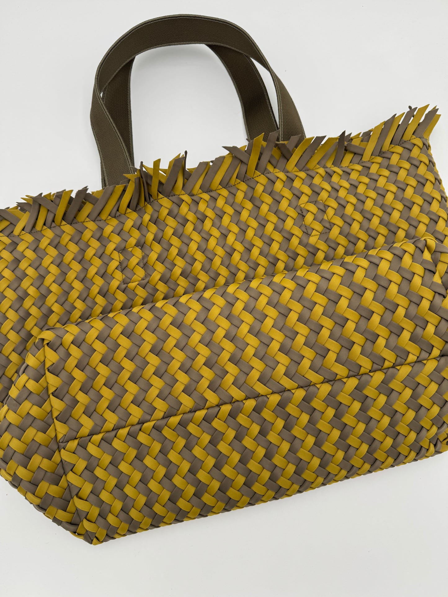 Naghedi Havana Large Basketweave Tote Bag