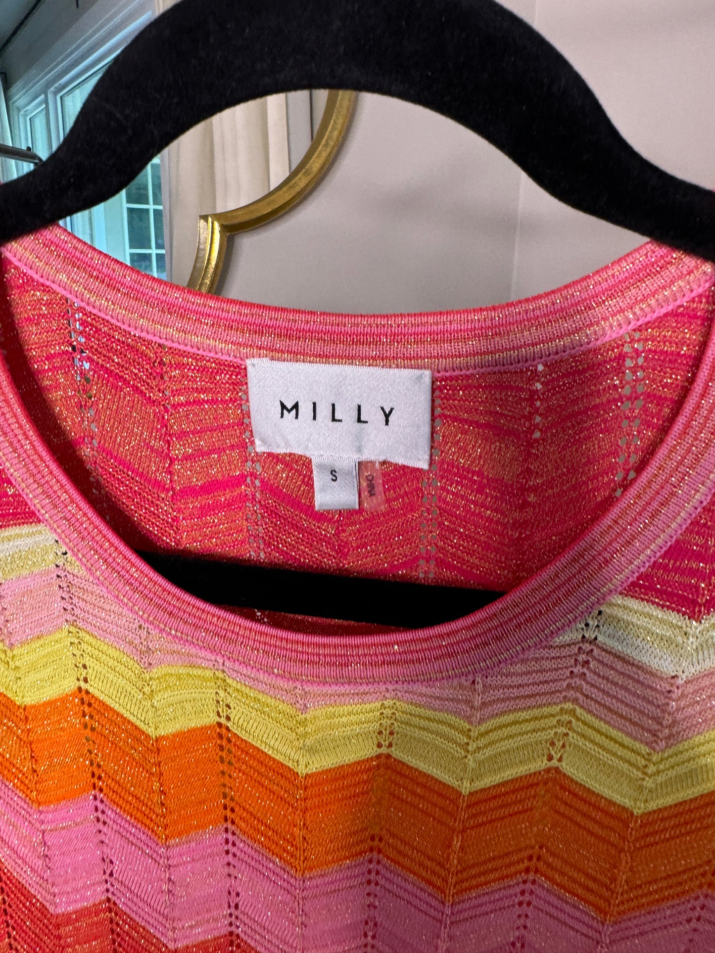 Milly Chevron Mermaid Midi Dress size S