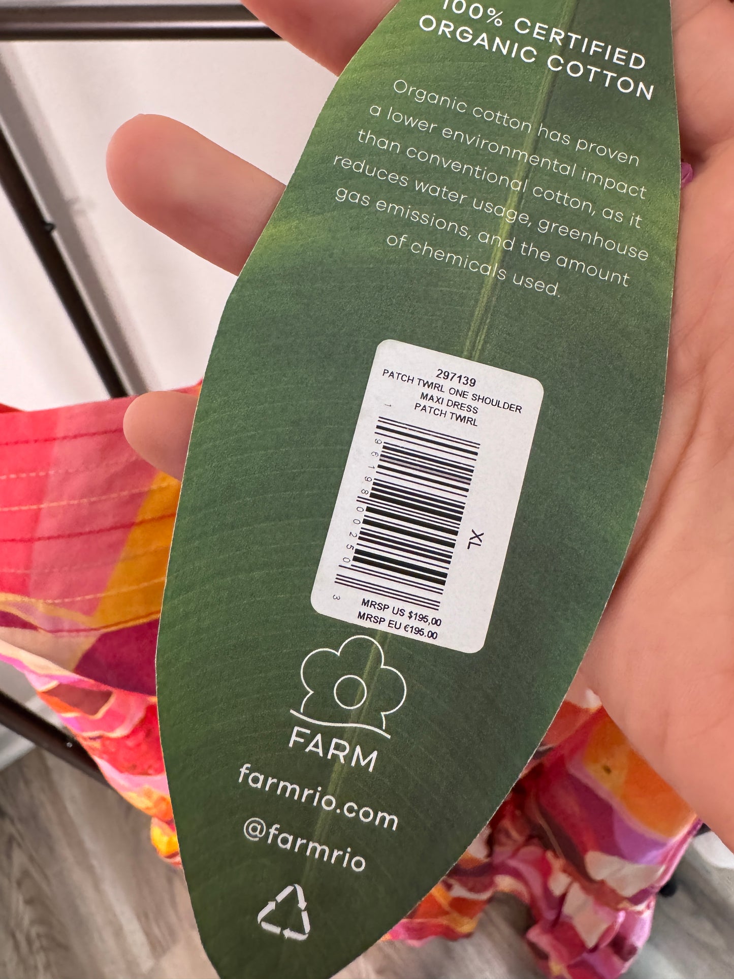 Farm Rio Patch Twirl One Shoulder Maxi Dress size XL