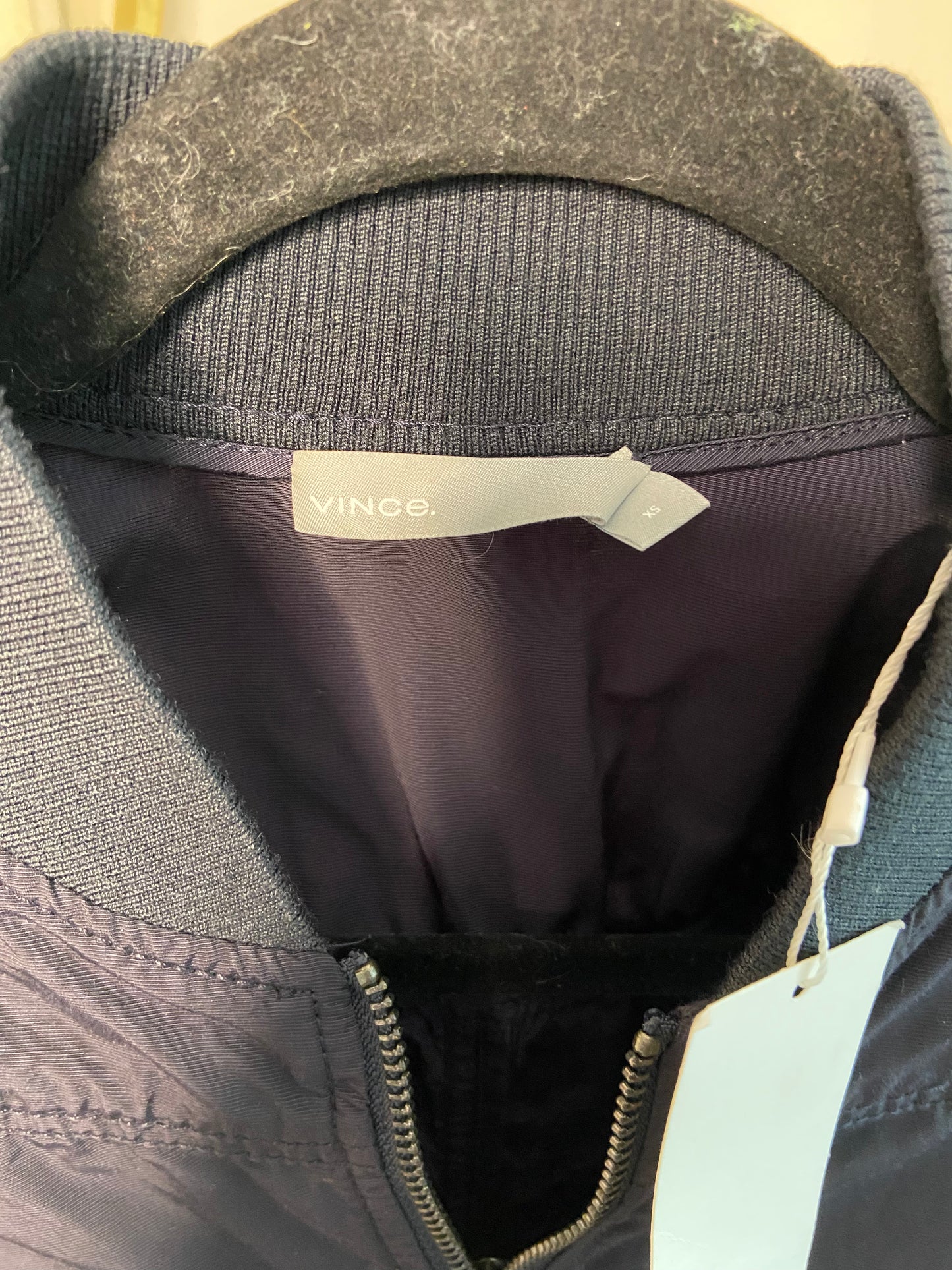 Vince Coastal Black Bomber Jacket size XS
