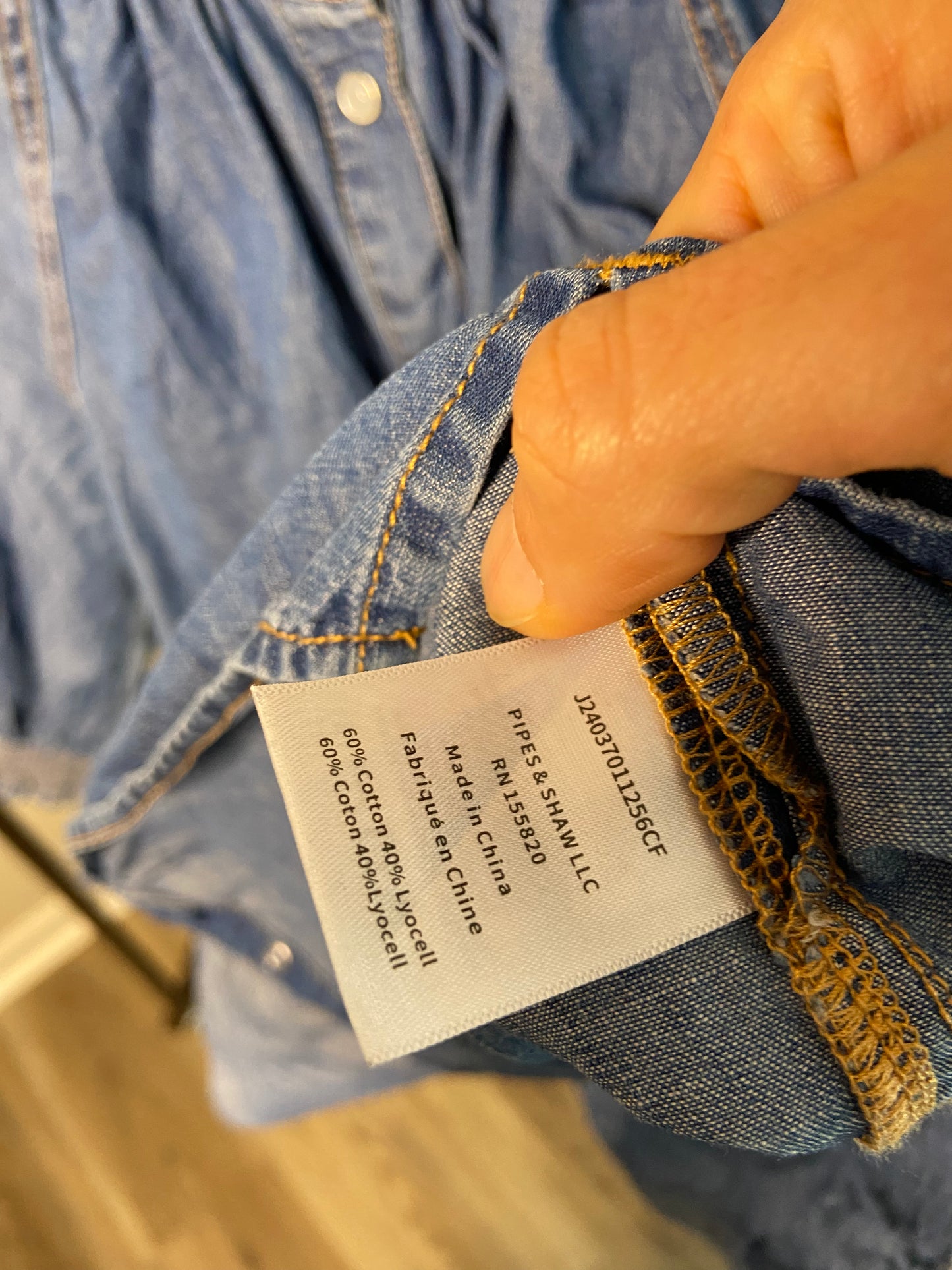 Veronica Beard Calisto Denim Shirt Top size M