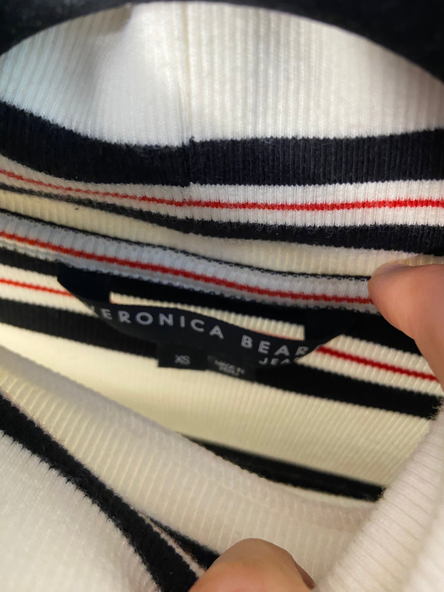 Veronica Beard Cedar Striped Turtleneck Top size XS