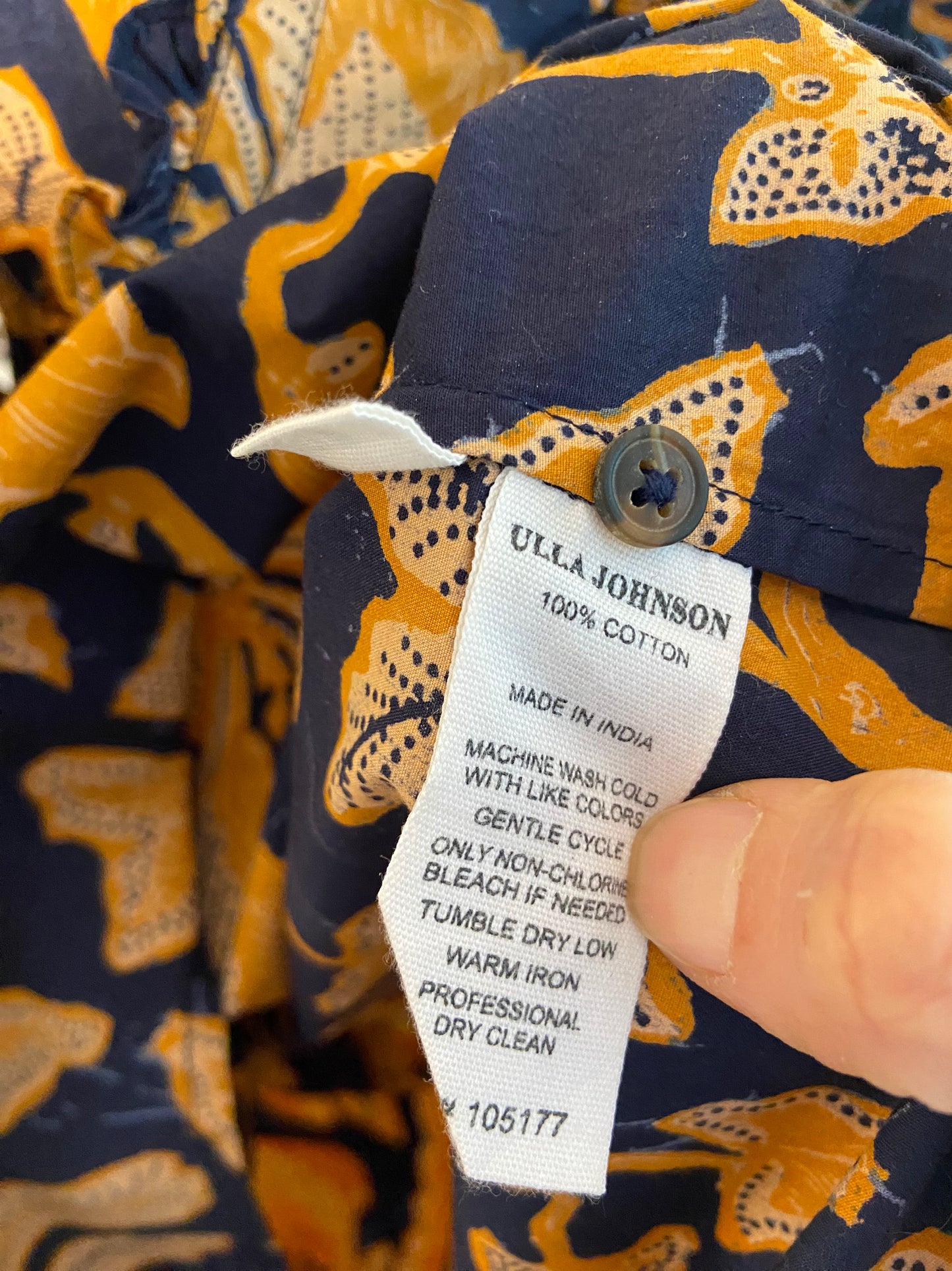 Ulla Johnson Eva Top in Midnight size 2