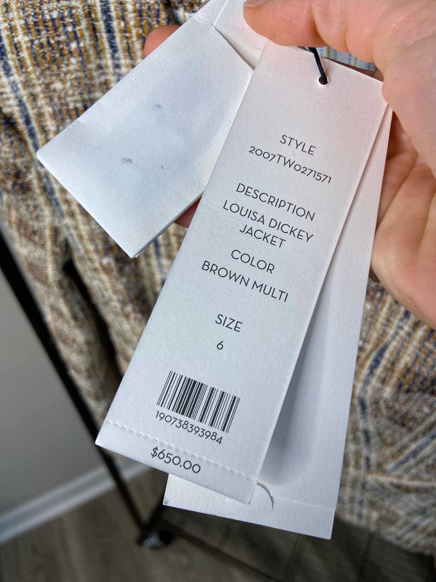Veronica Beard Louisa Check Tweed Jacket size 6
