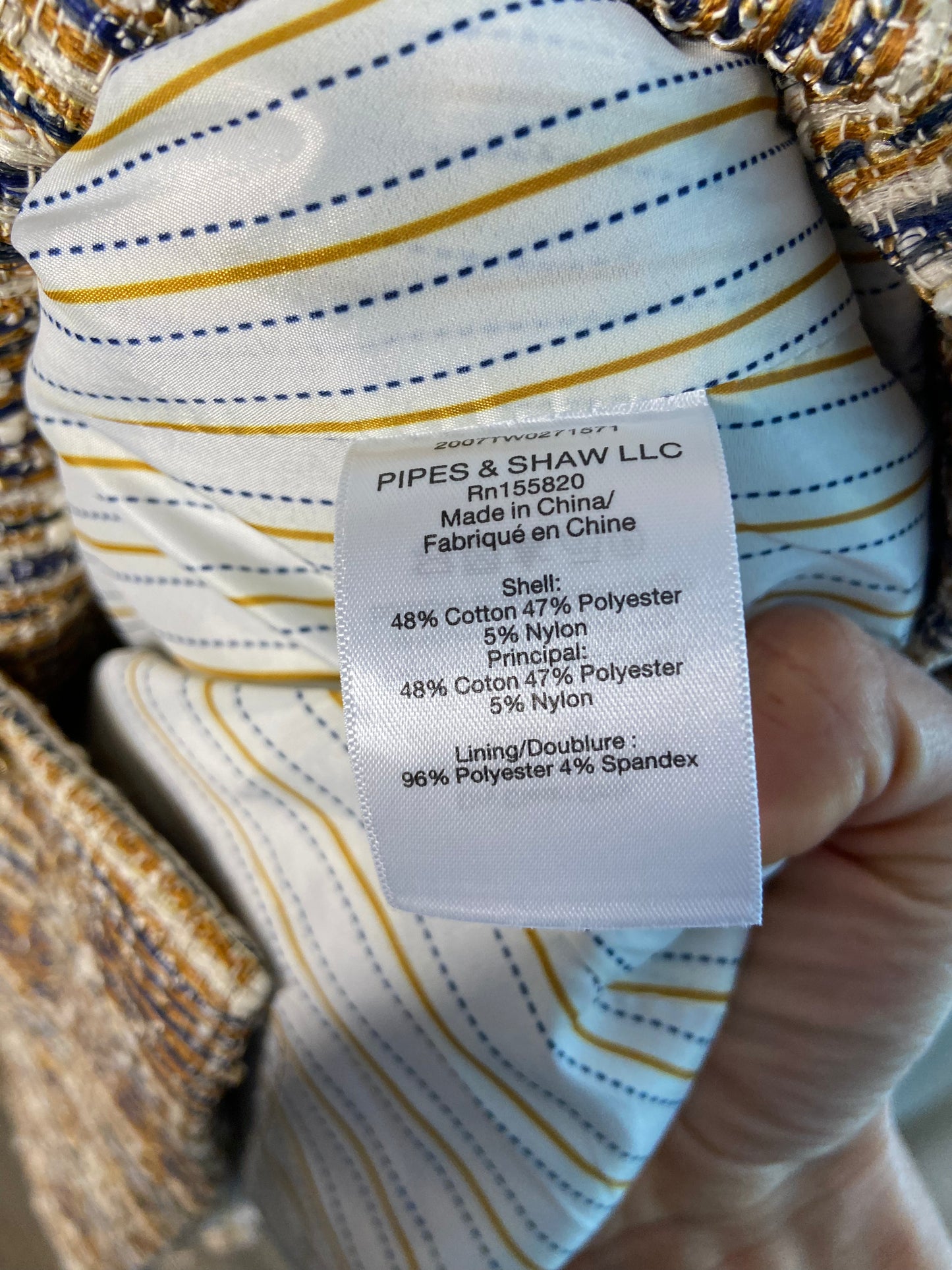 Veronica Beard Louisa Check Tweed Jacket size 6
