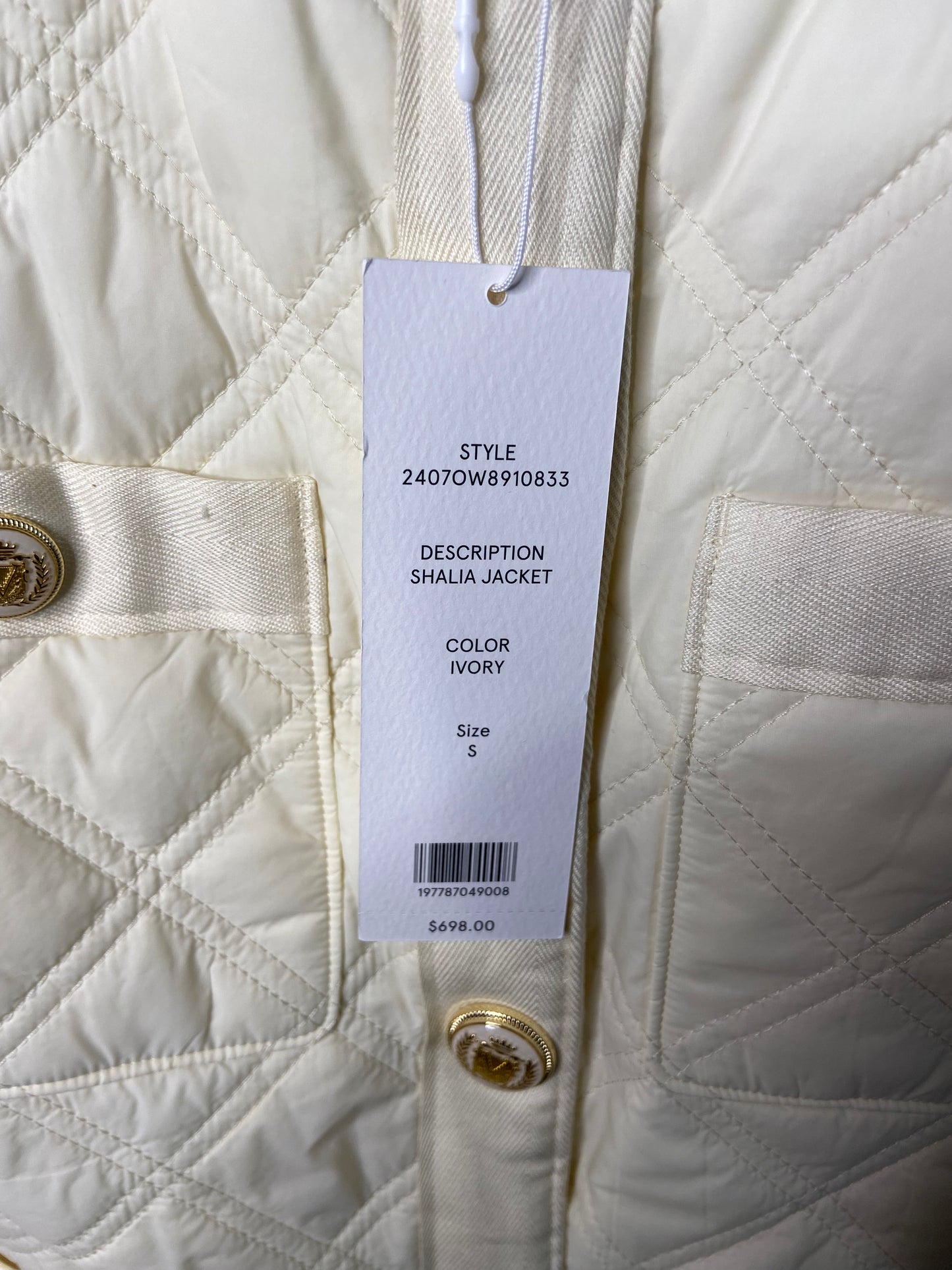 Veronica Beard Shalia Quilted Puffer Jacket size S