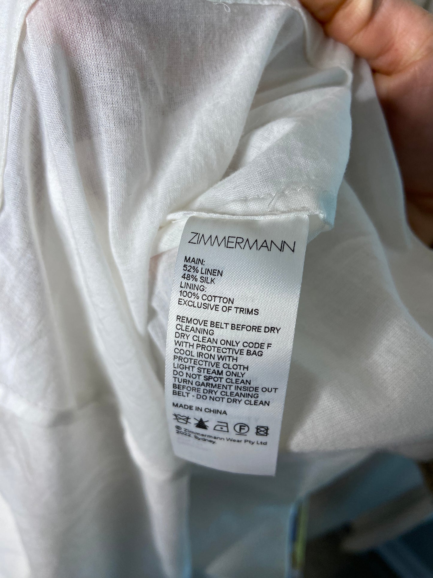 Zimmermann Prima Balloon Sleeve Mini Dress size 10