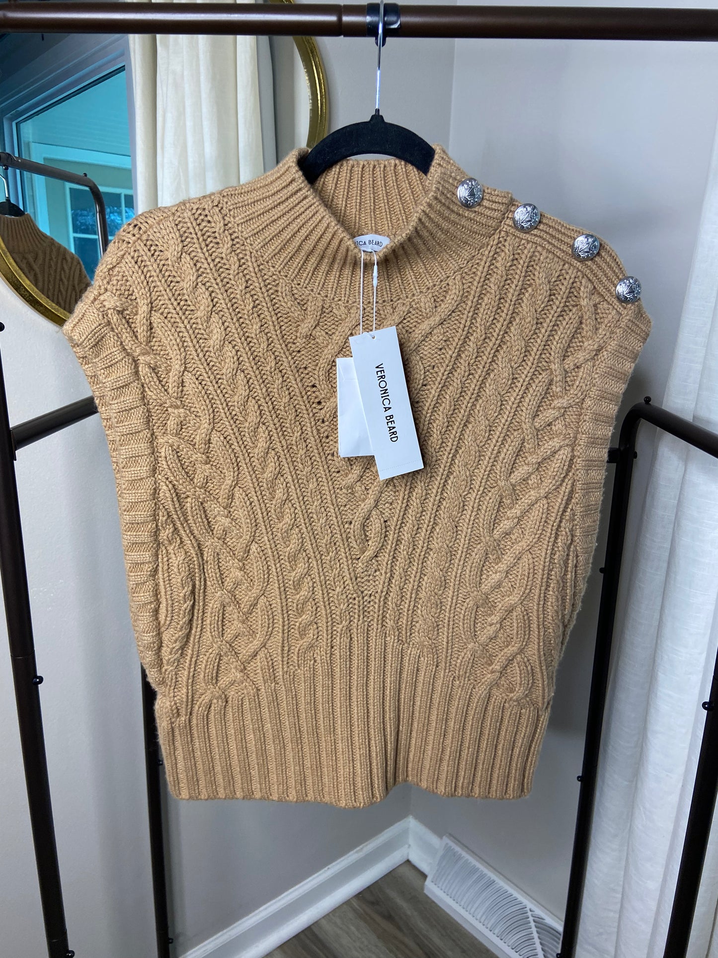 Veronica Beard Colton Knit Vest size L