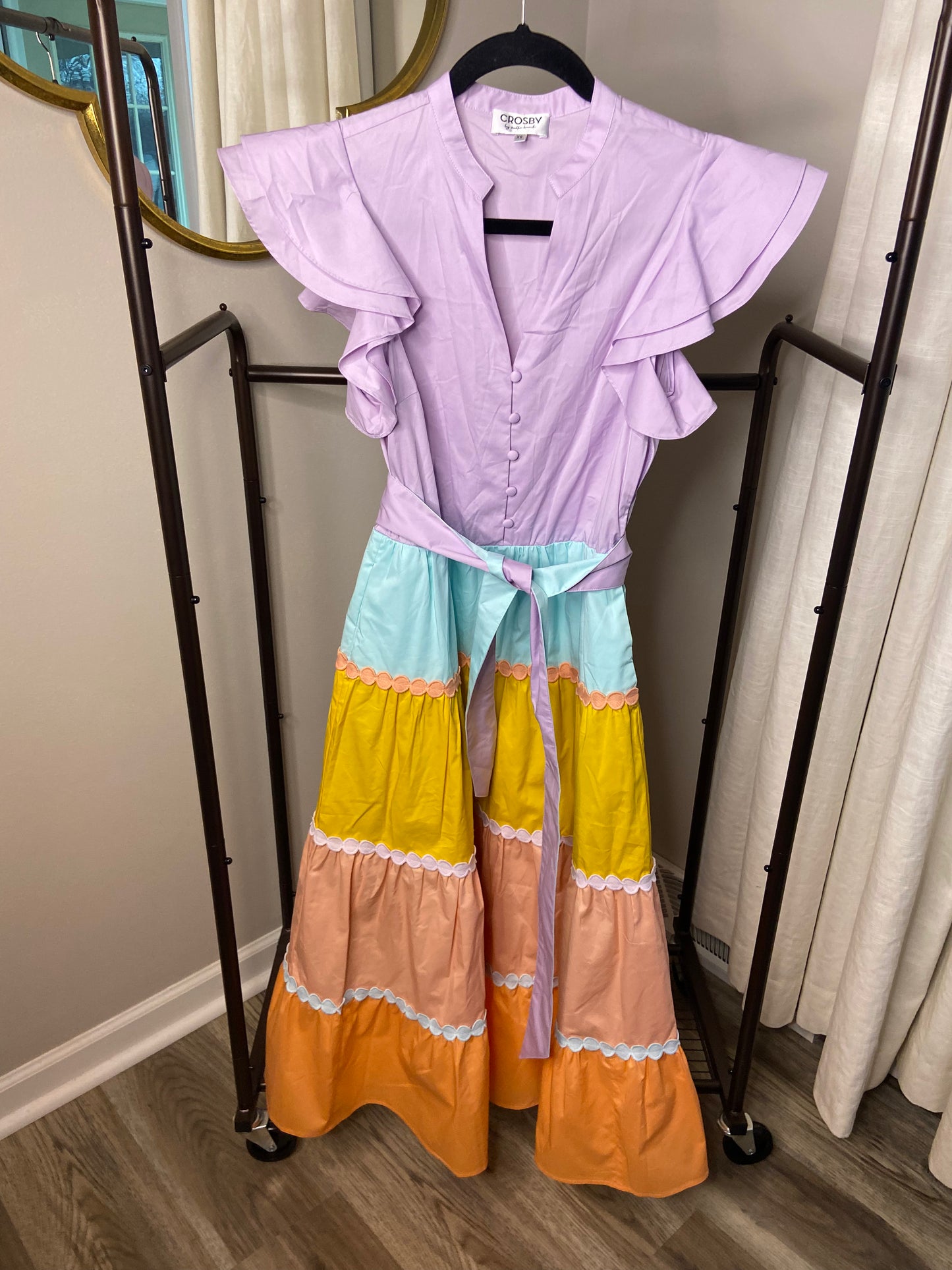 Crosby by Mollie Burch Sherbet Colorblock Kemble Dress size XS