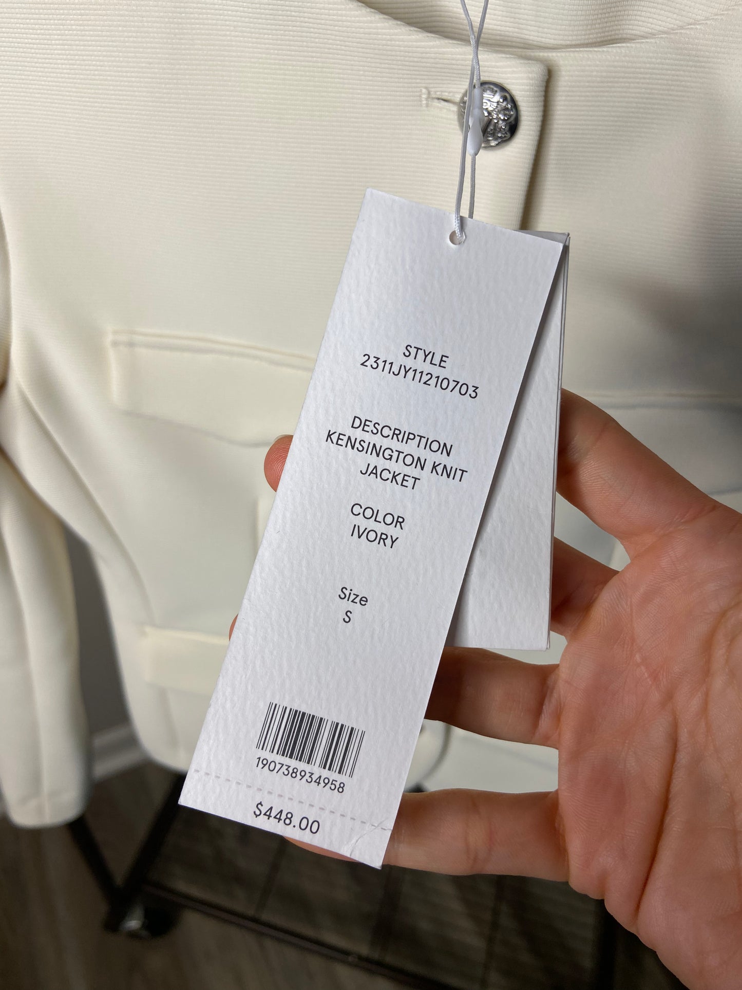 Veronica Beard Ivory Knit Kensington Jacket size S