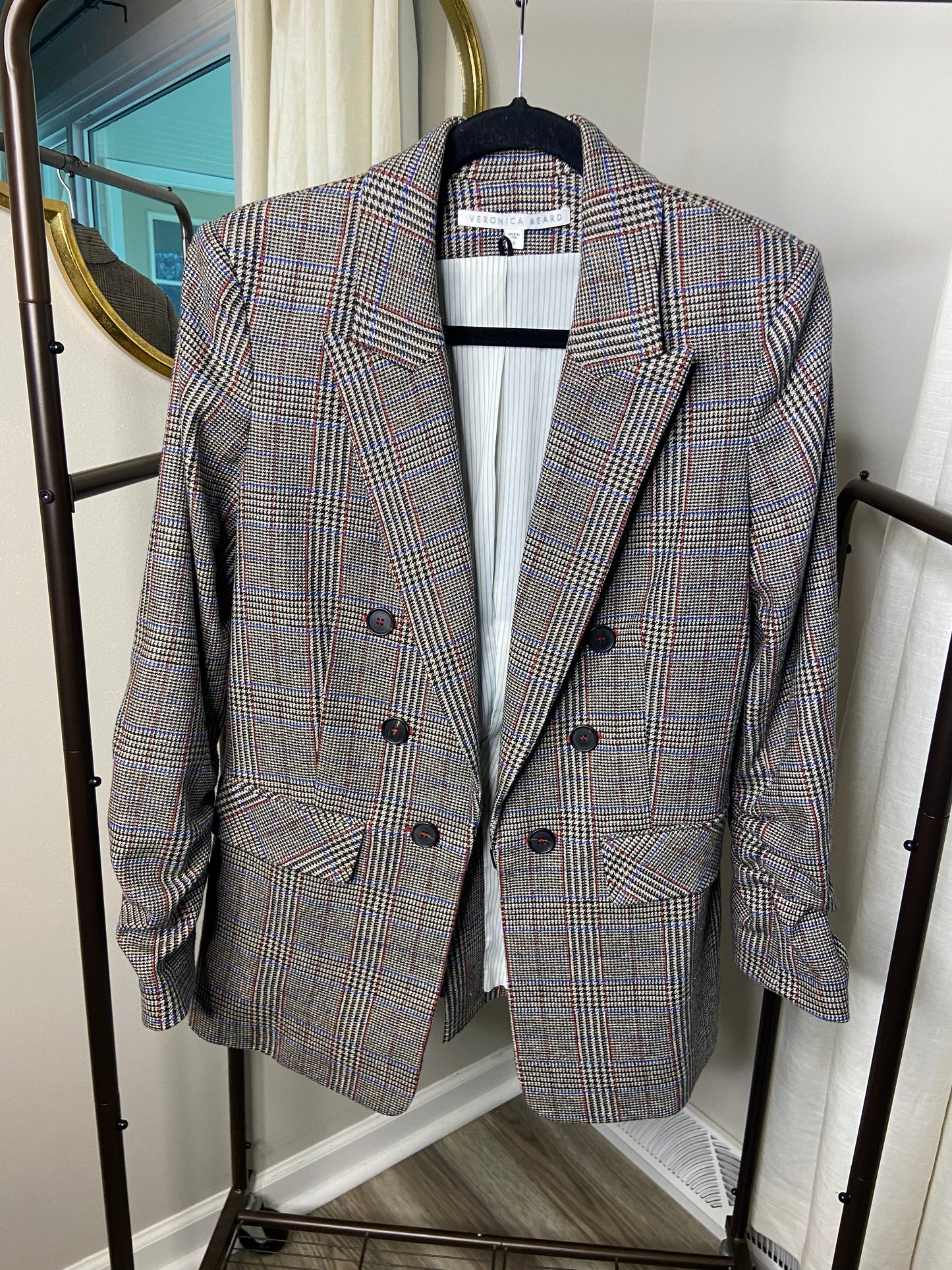 Veronica Beard Beacon Plaid Dickey Blazer size 10