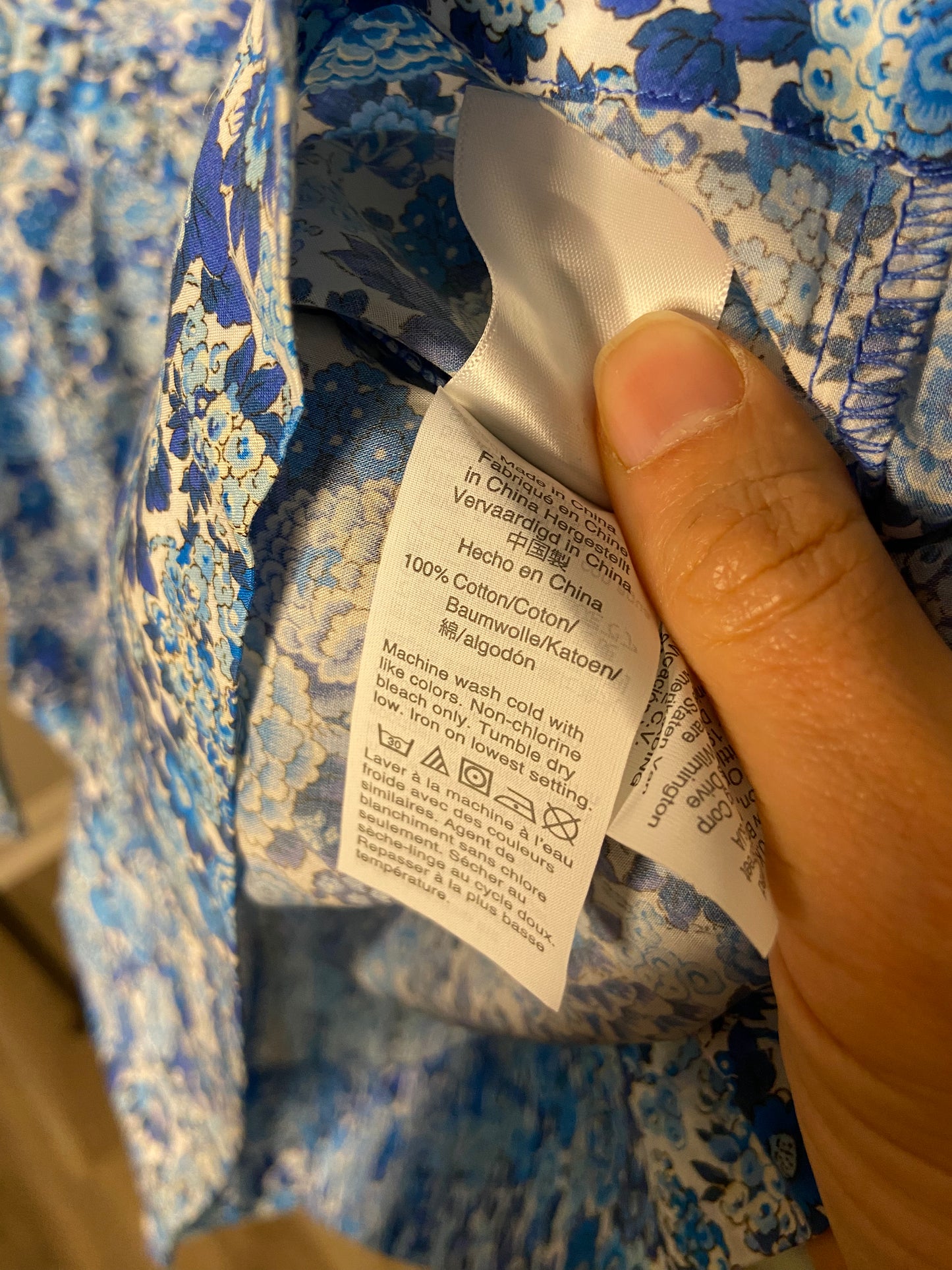 J. Crew Smocked Popover Top in Liberty Elysian Day floral size XXS