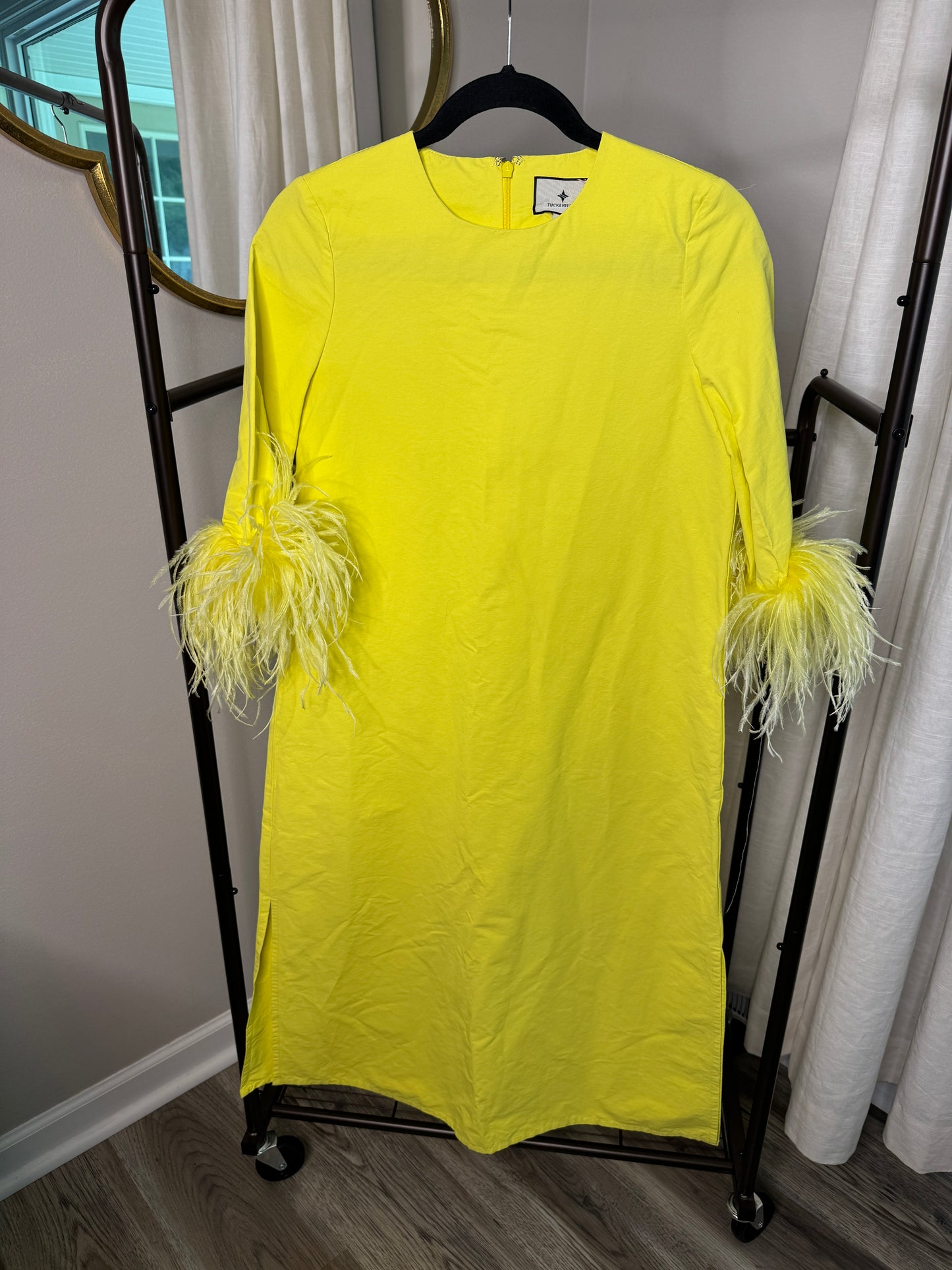 Tuckernuck Citron Feather Jamie Dress size XS