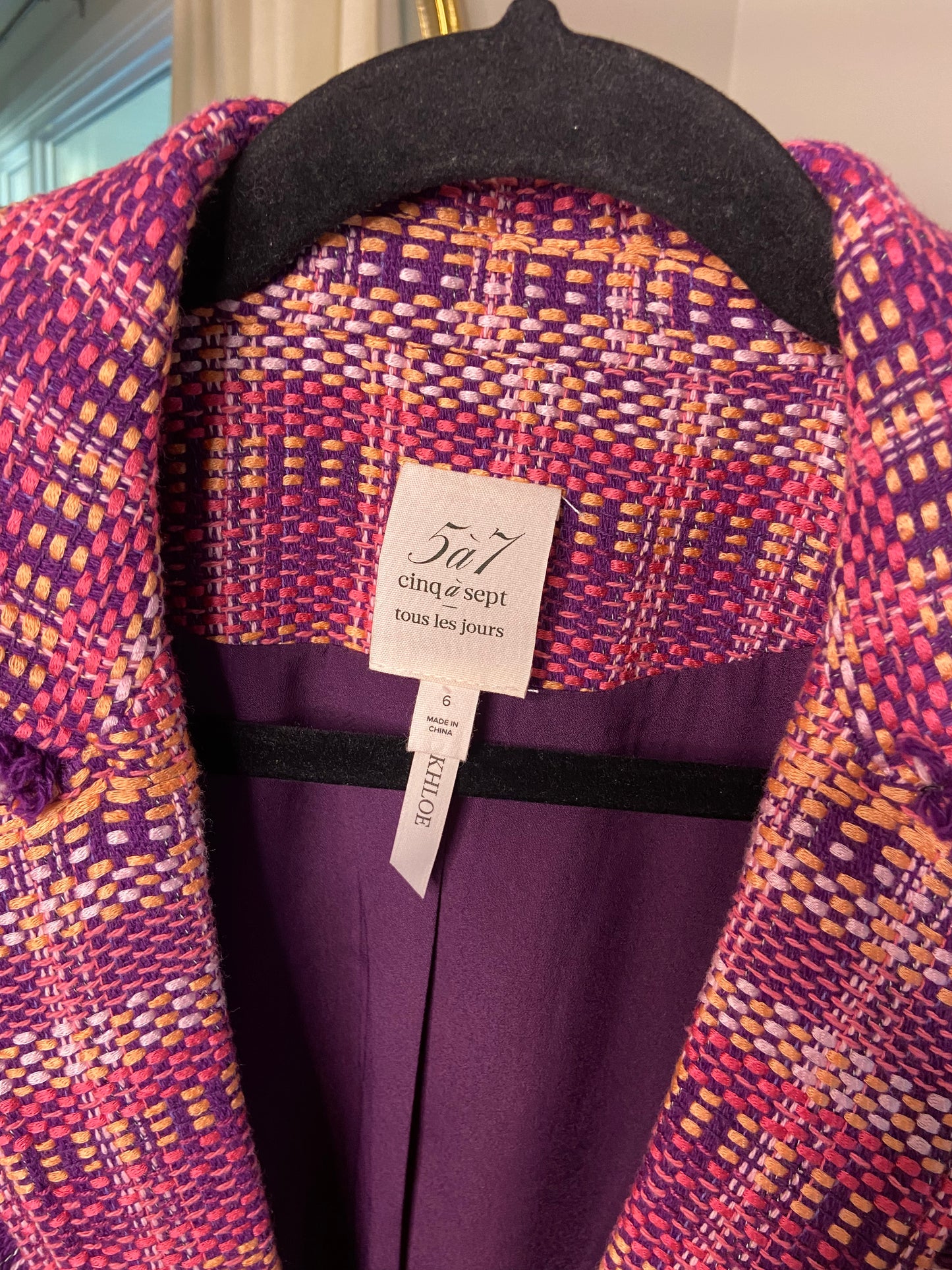 Cinq a Sept Khloe Boxweave Blazer size 6