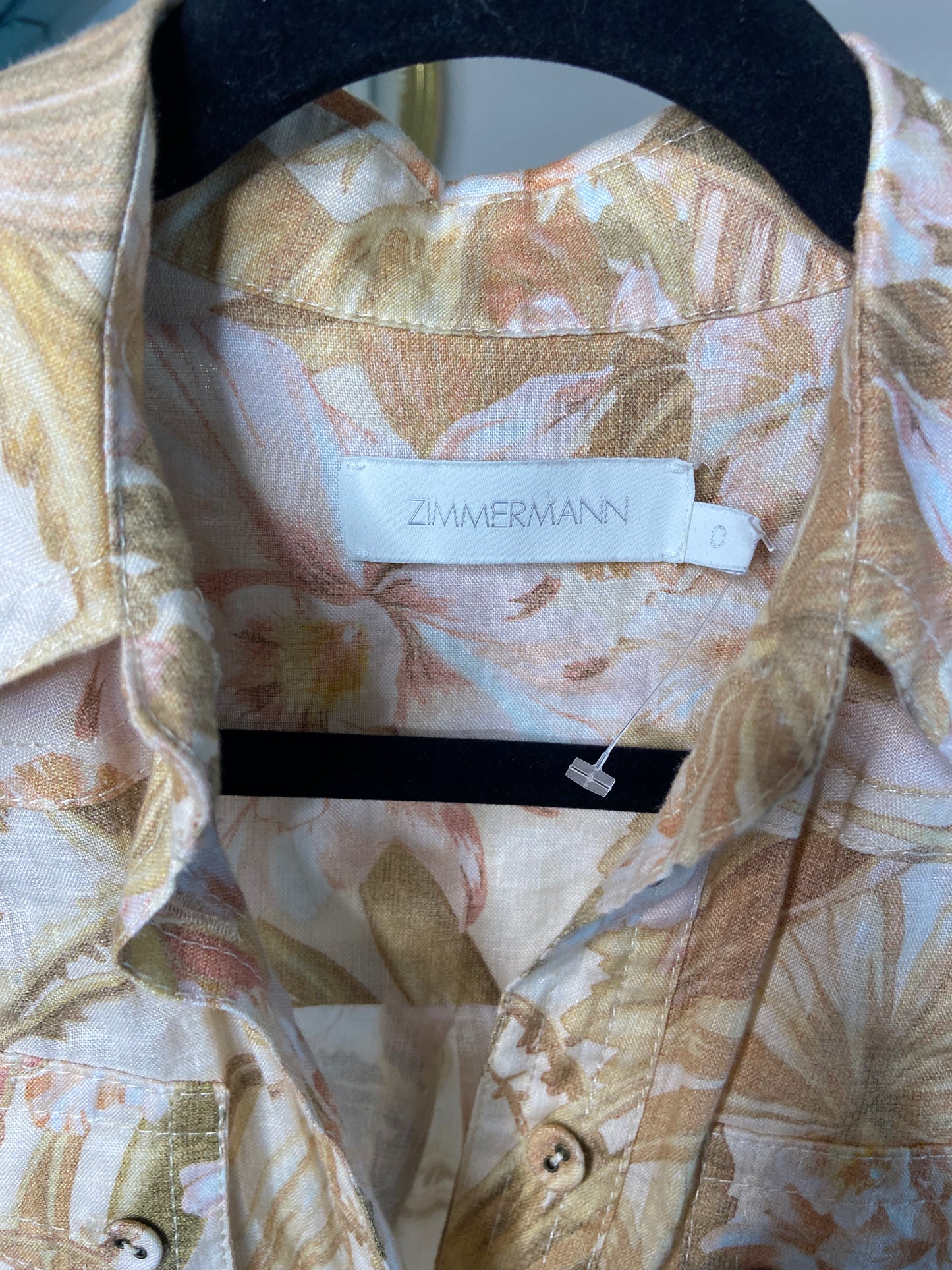 Zimmermann Andie Cuff Playsuit in Sepia Floral size US 4