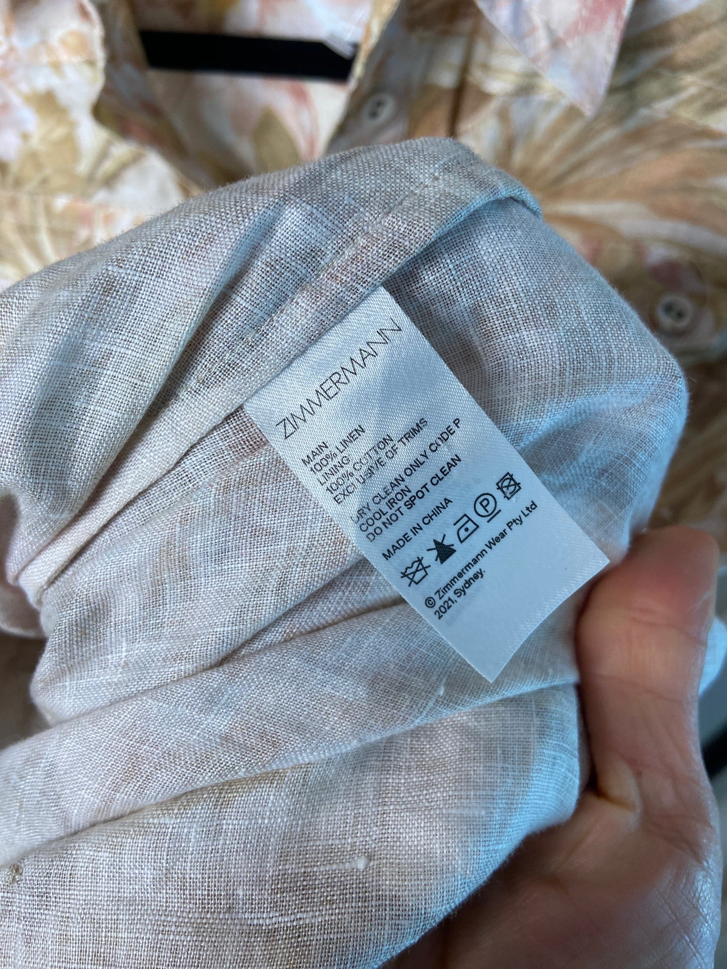 Zimmermann Andie Cuff Playsuit in Sepia Floral size US 4