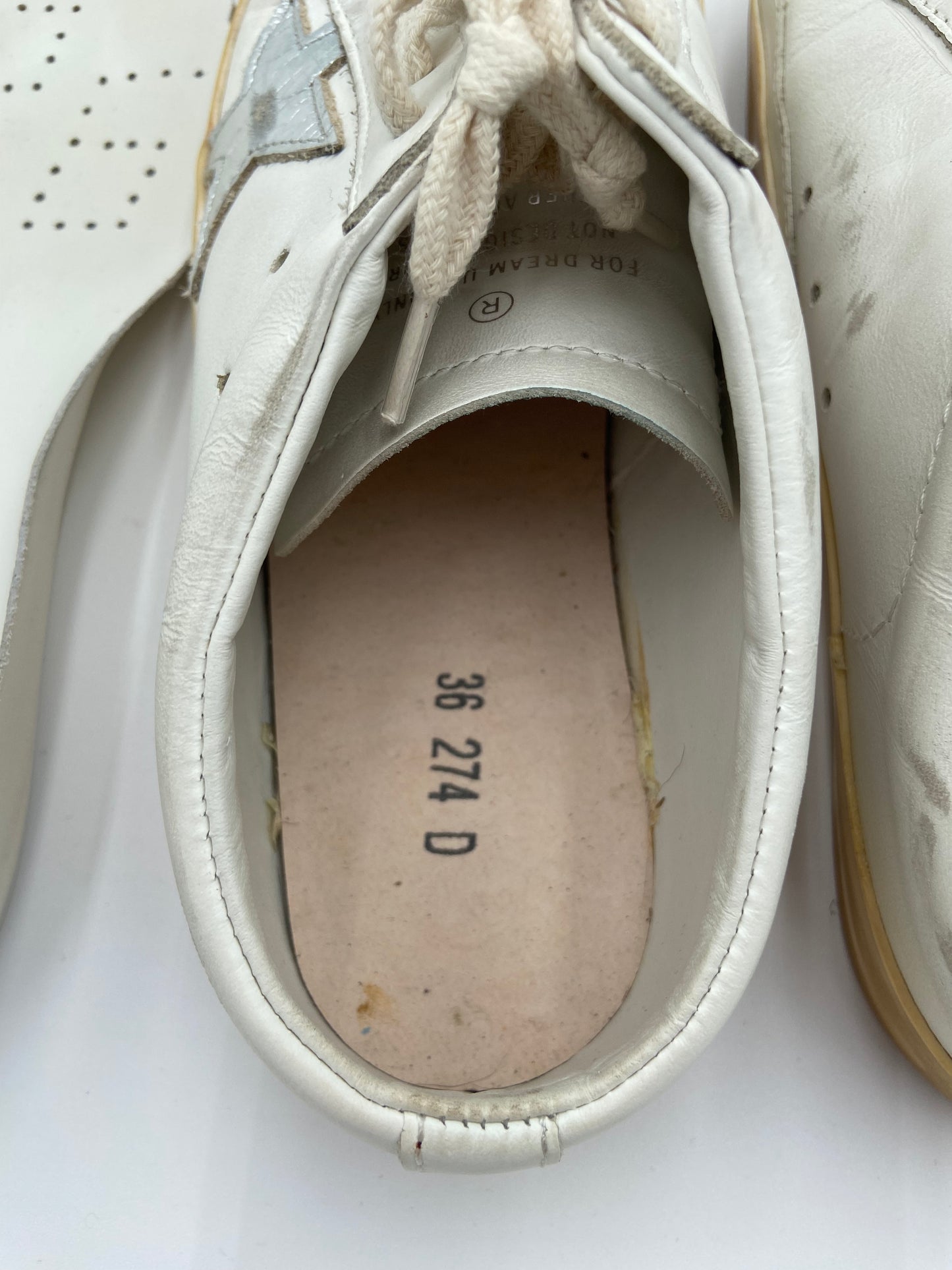 Golden Goose Superstar Sabot distressed leather slip-on sneakers size 36