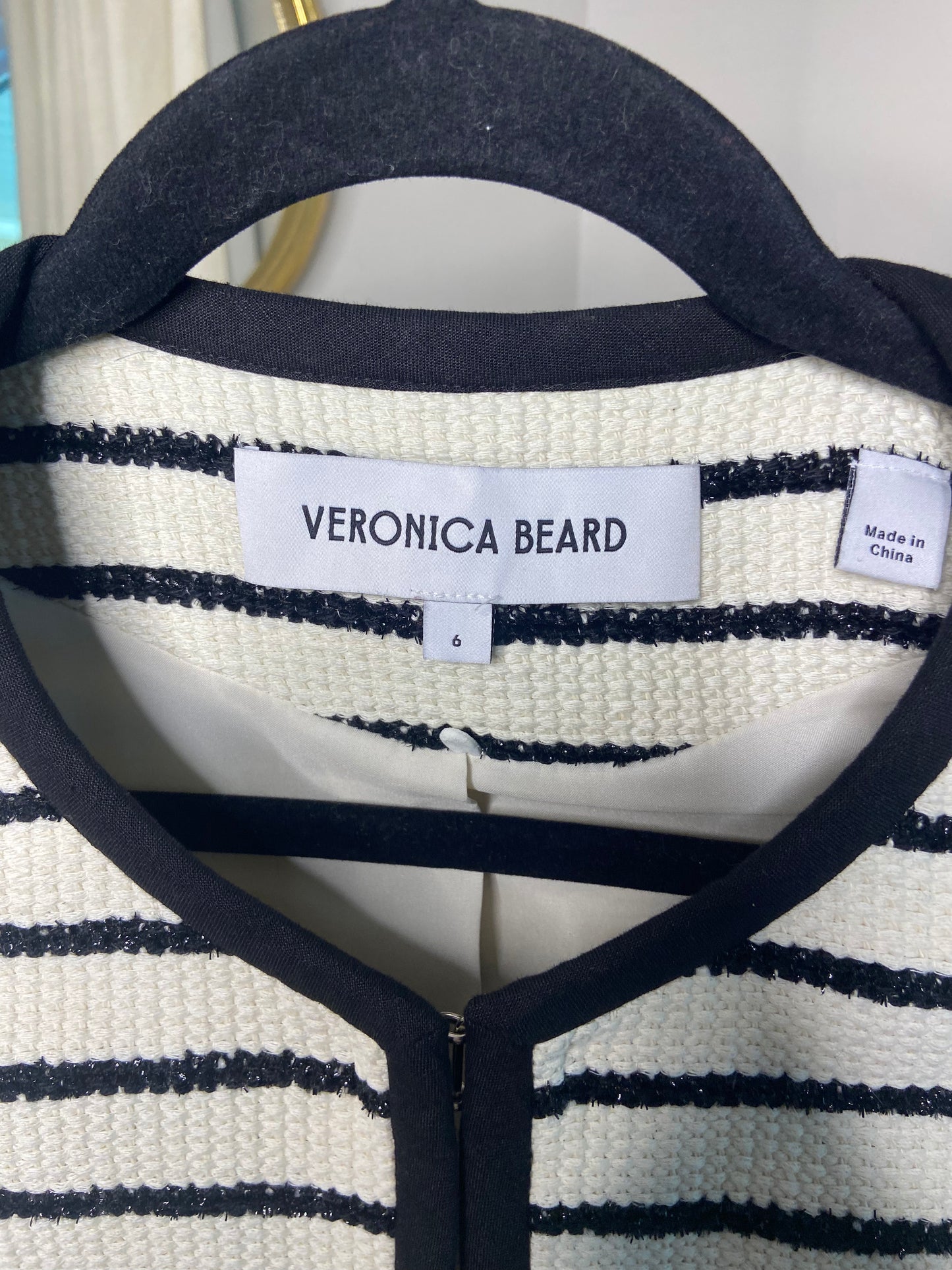 Veronica Beard Foster Striped Dickey Jacket size 6