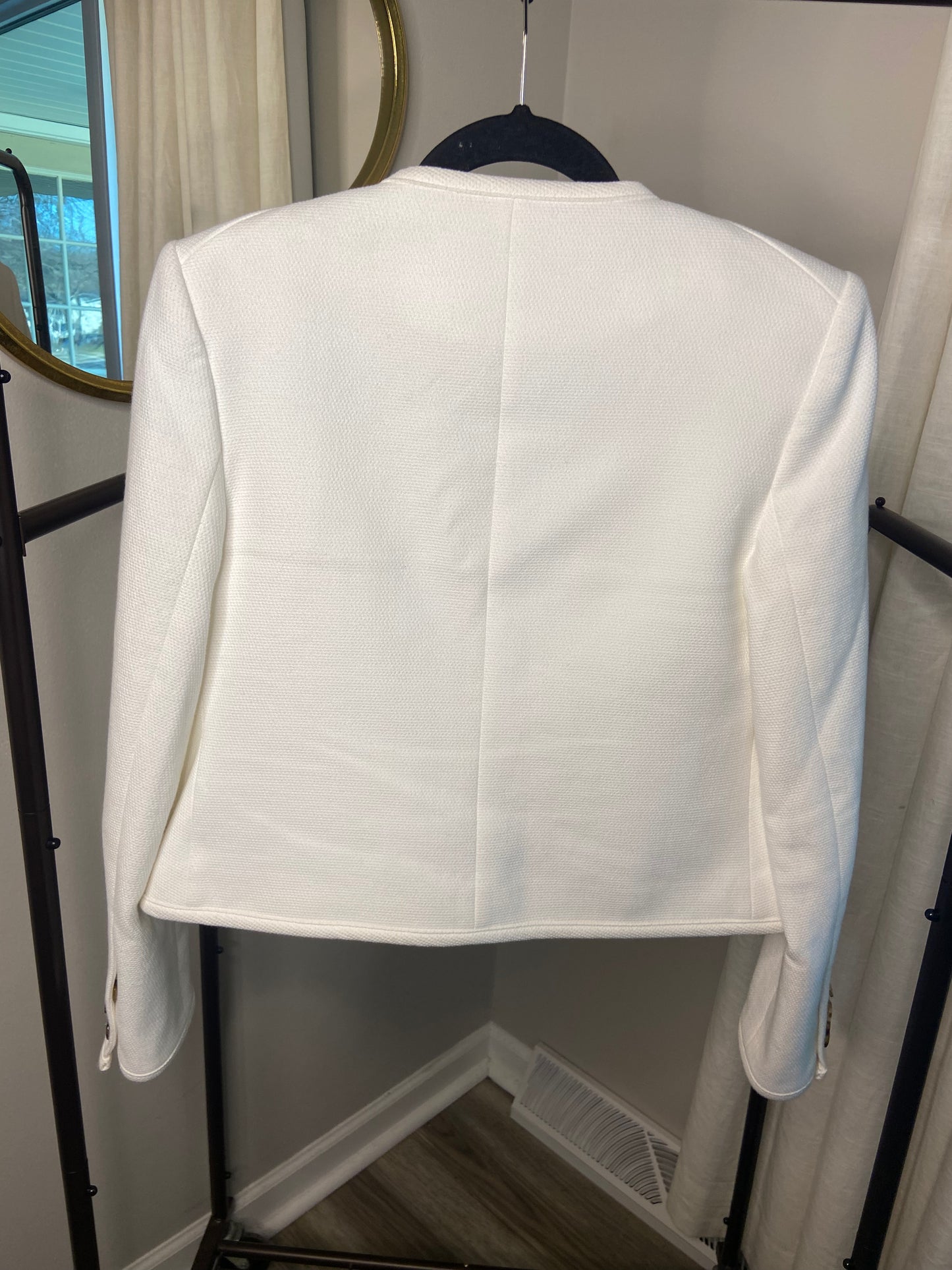 Veronica Beard Isola Stretch Cotton-Blend V-Neck Jacket size 4