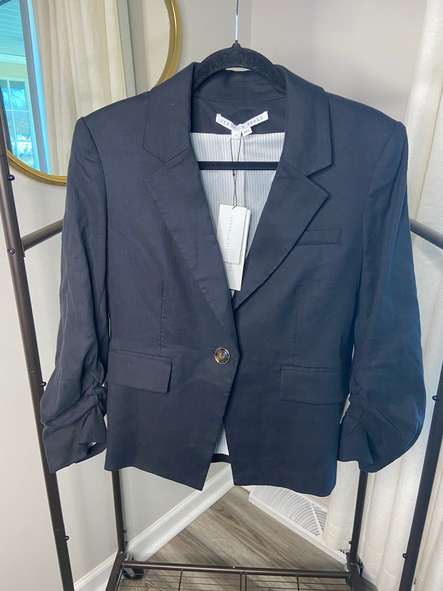 Veronica Beard Aaliyah Linen Blend Dickey Jacket size 12