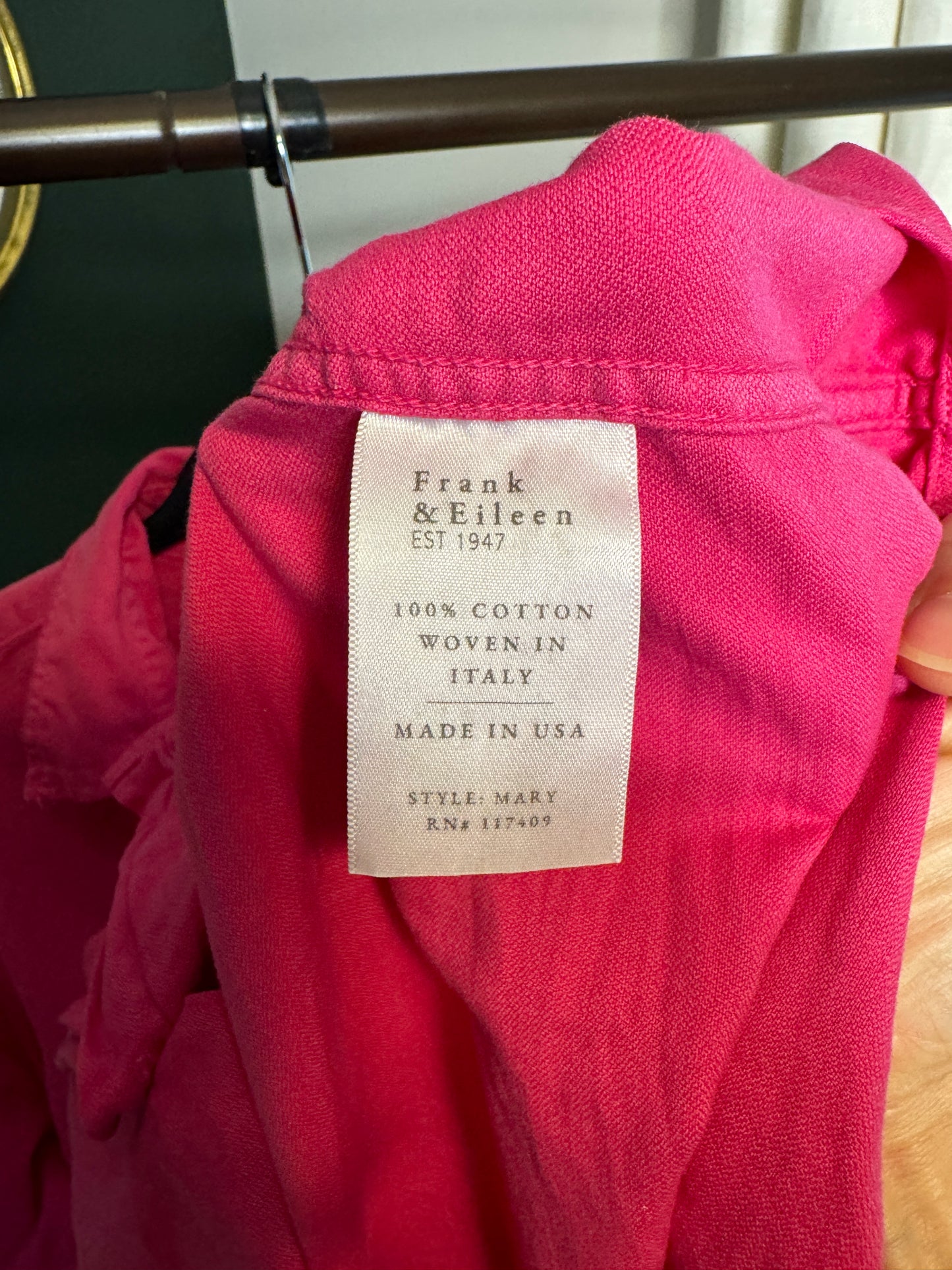 Frank and Eileen Magenta Mary Shirt Dress size M
