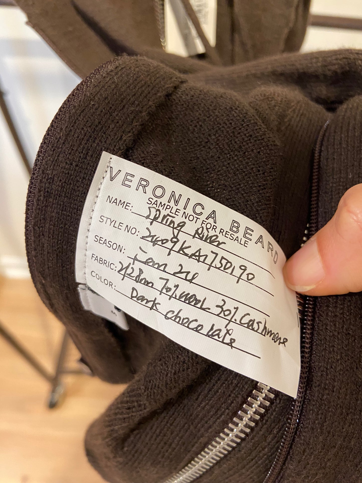 Veronica Beard Dark Chocolate Cashmere Dickey Jacket size 00-14