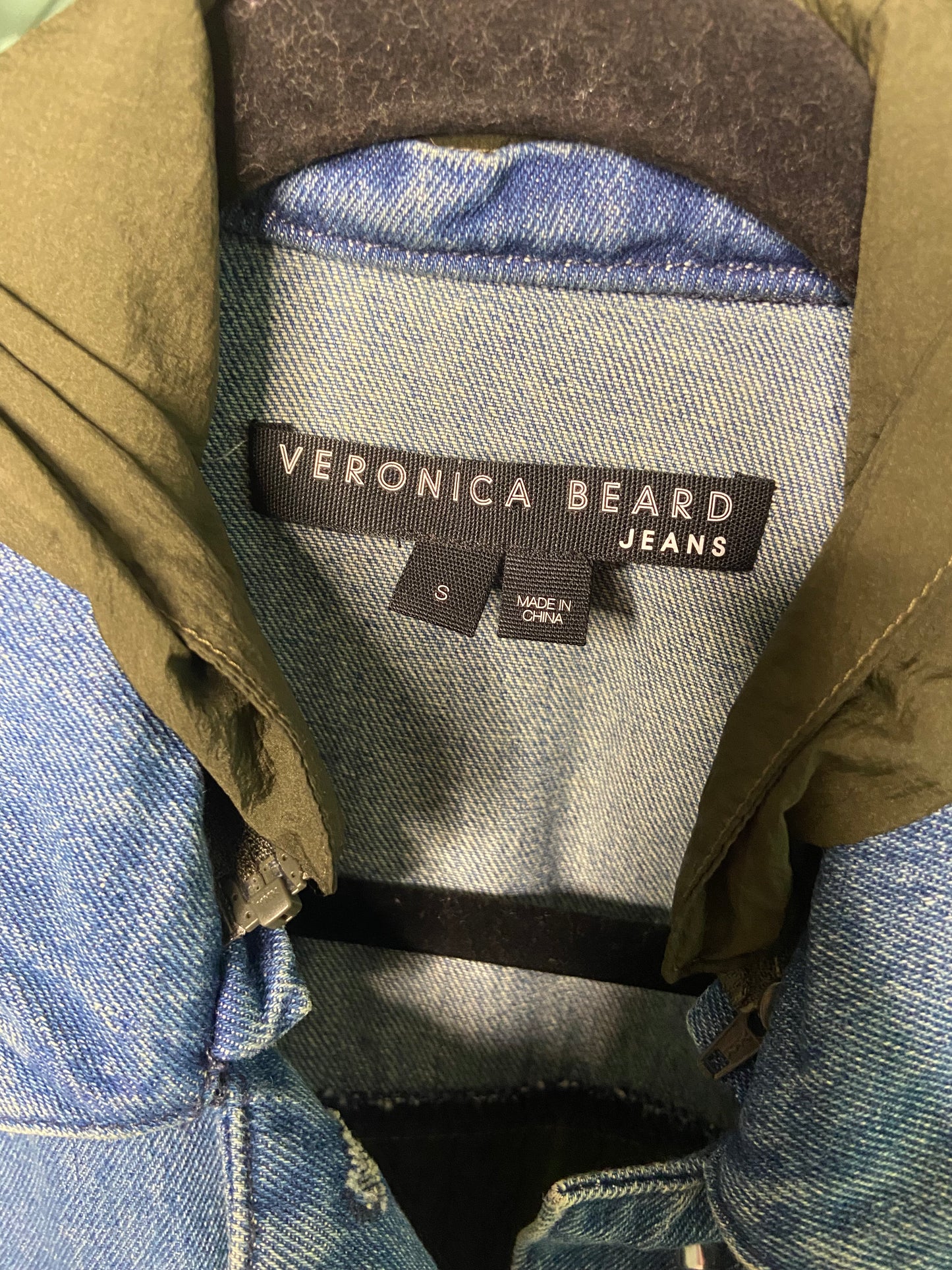 Veronica Beard Shani Waterfall Denim Twill Combo Jacket size S