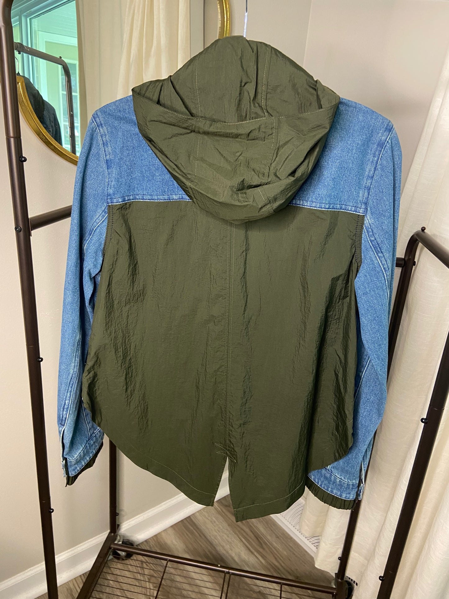 Veronica Beard Shani Waterfall Denim Twill Combo Jacket size S