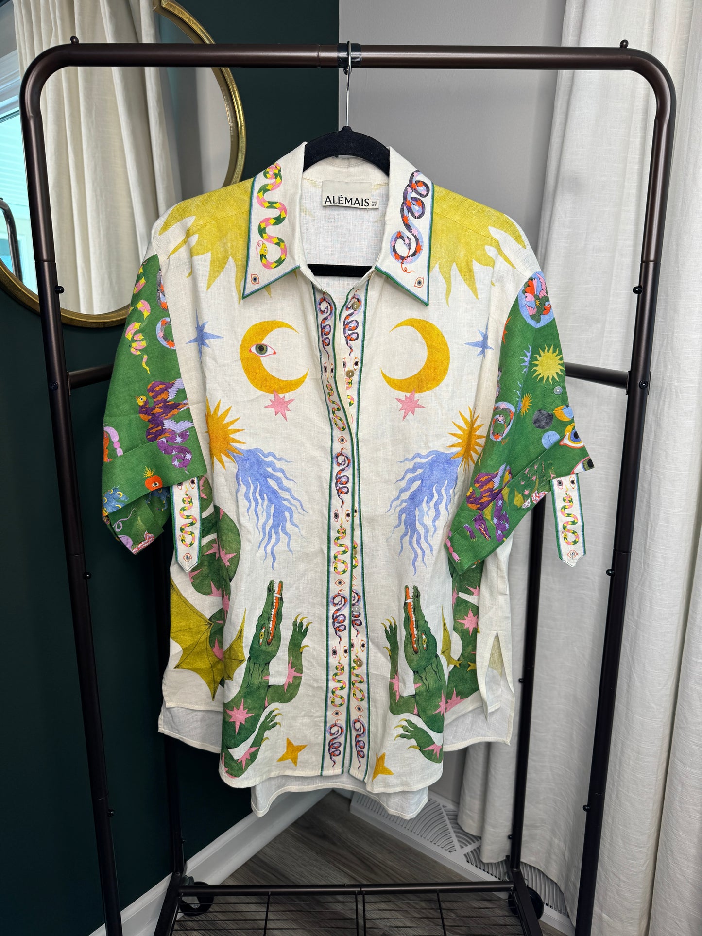 ALEMAIS Seeker Linen Shirt size 8