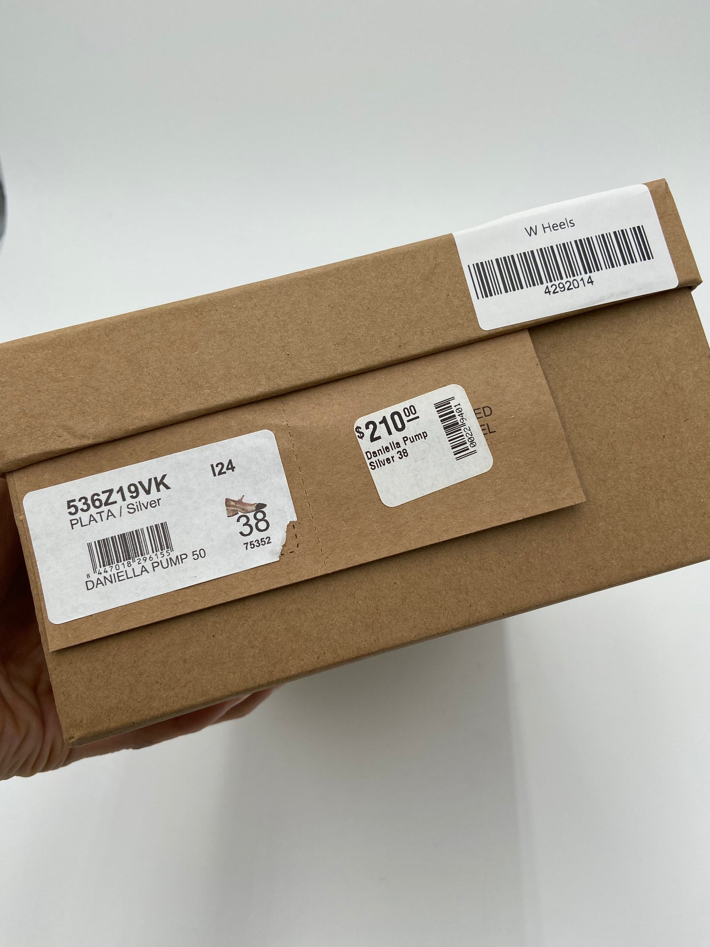 Bibi Lou Daniella Square Toe Pumps in Silver size 38