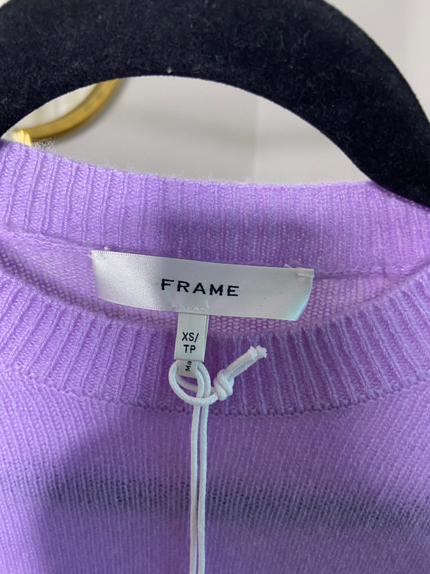 Frame Ruched Sleeve Cashmere Top size XS
