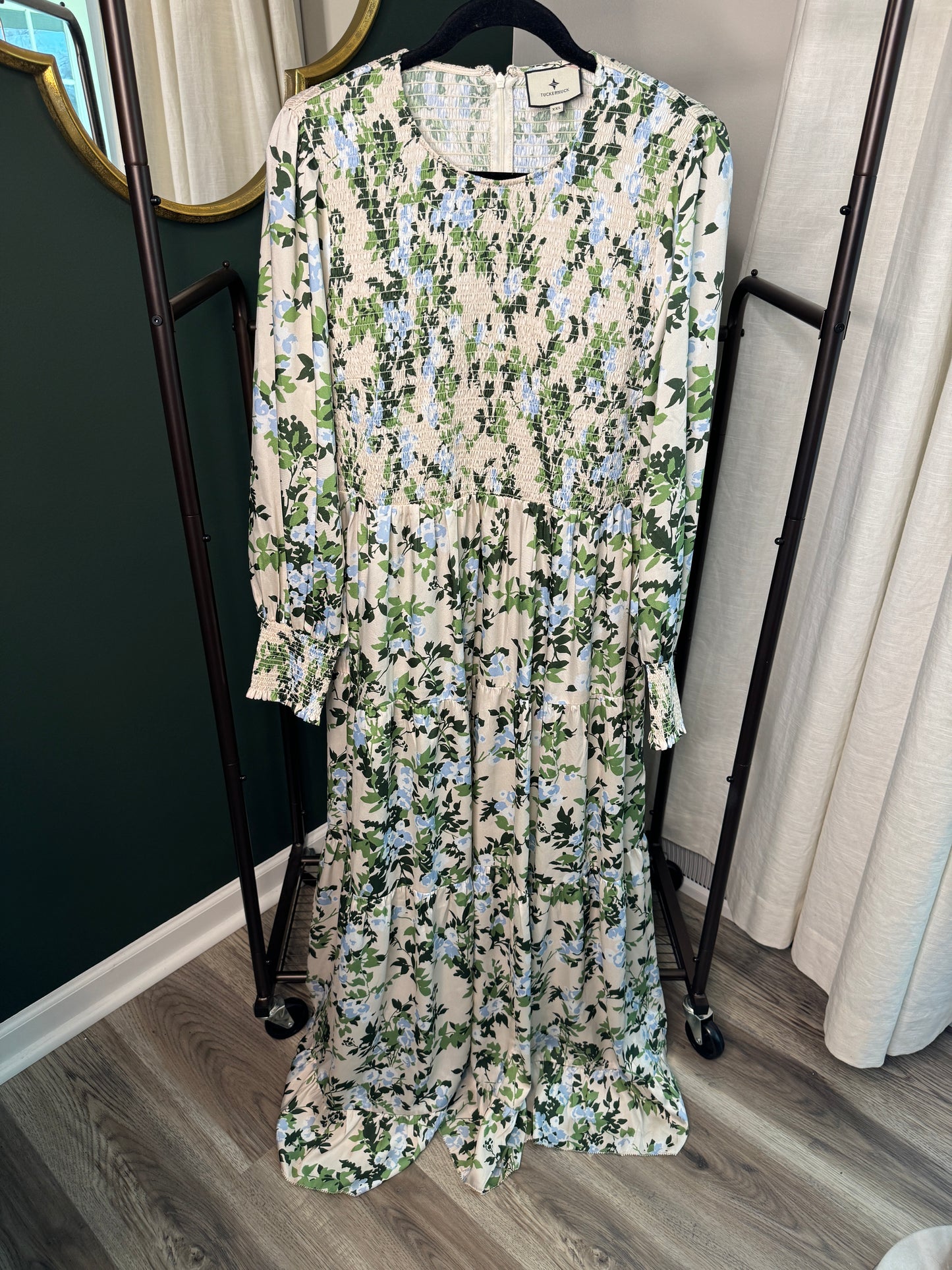 Tuckernuck Libby Maxi Dress in English Ivy size XXL