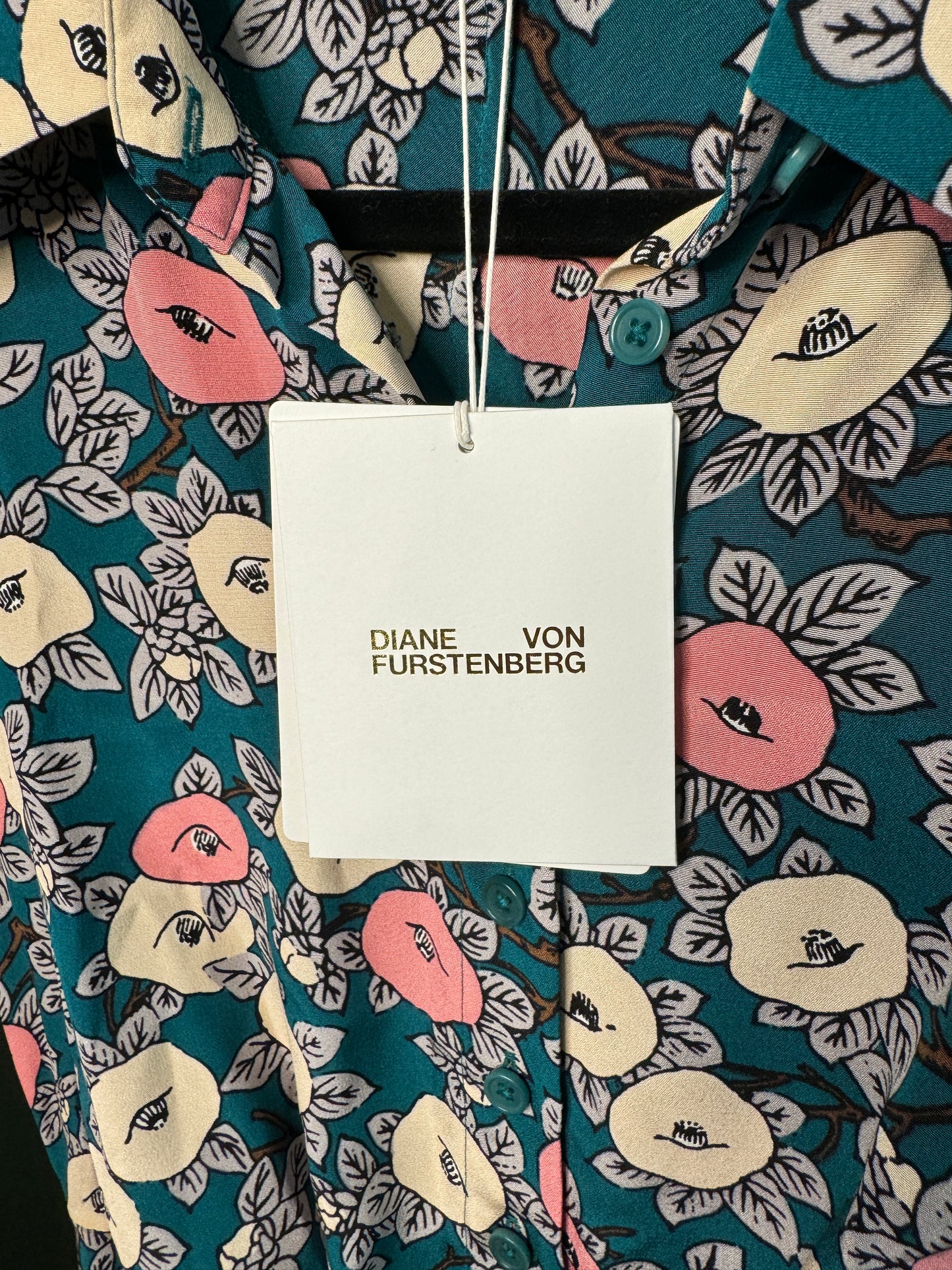 Diane Von Furstenberg Deborah Whimsical Floral Midi Dress size 4