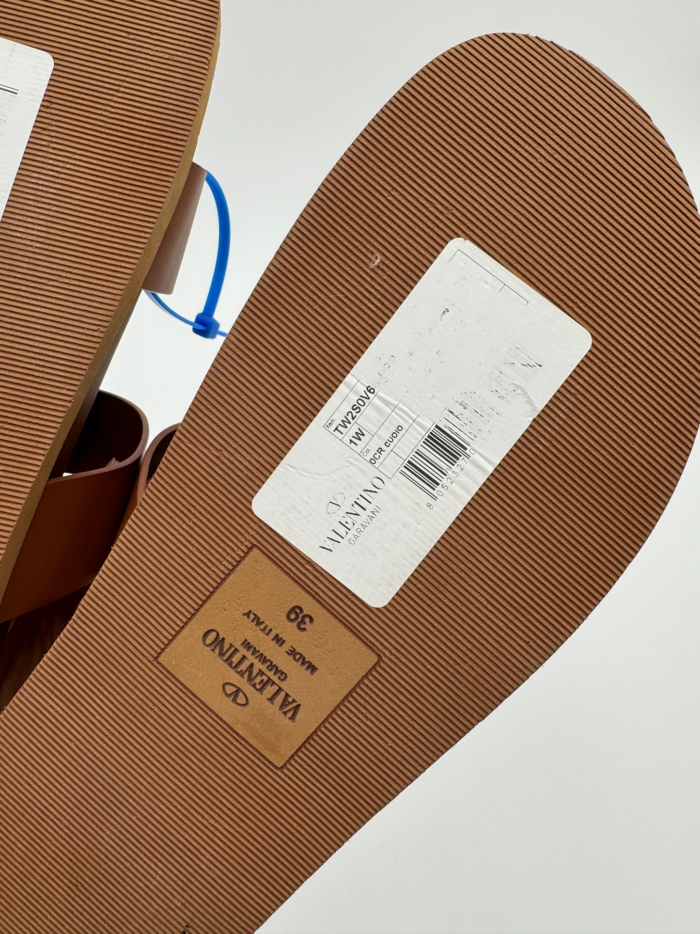 VALENTINO Crystal Embellished Serpent Calfskin Slides size 39