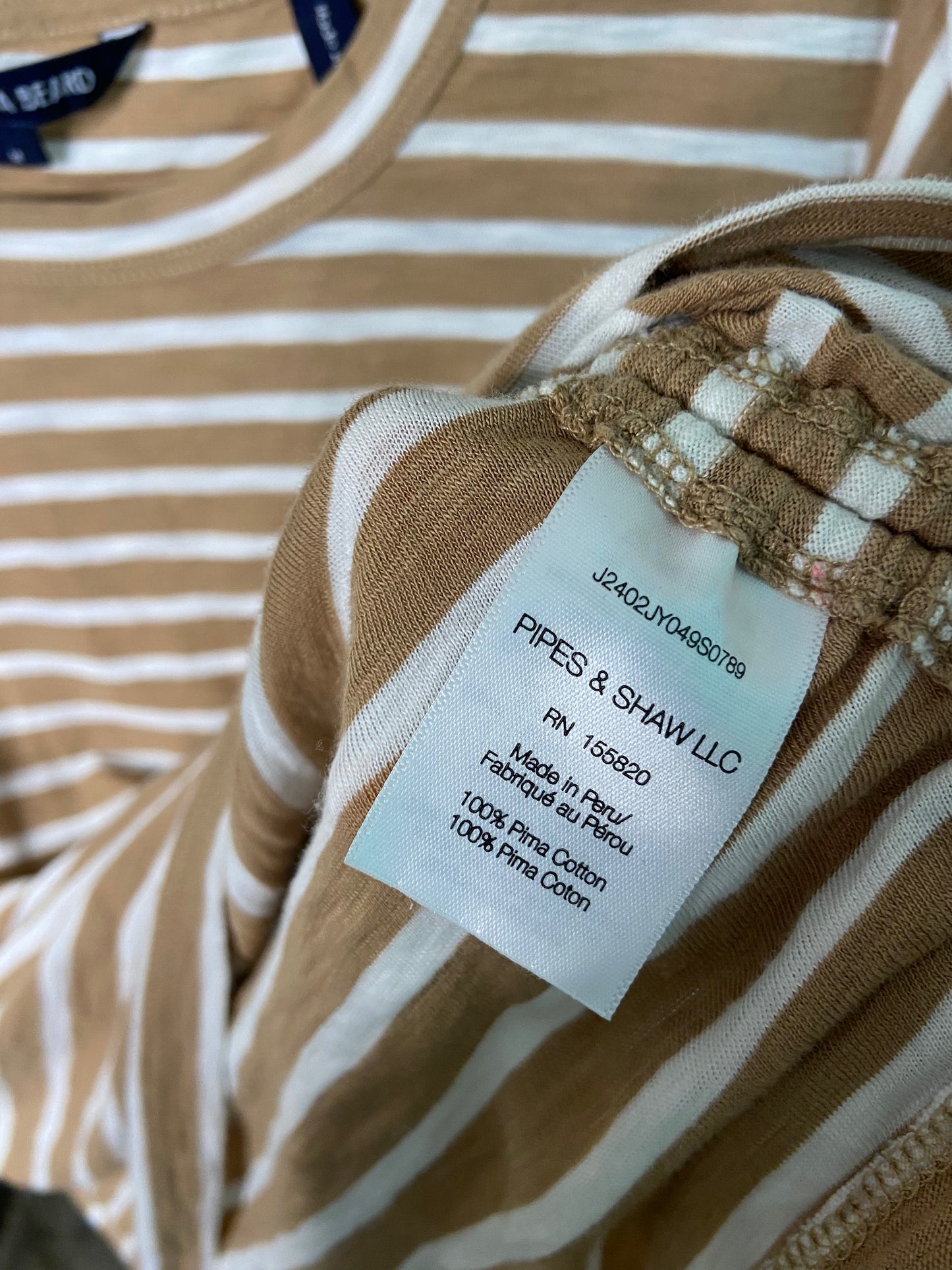 Veronica Beard Vinci Side Ruched Cotton Muscle Tee Tank size M
