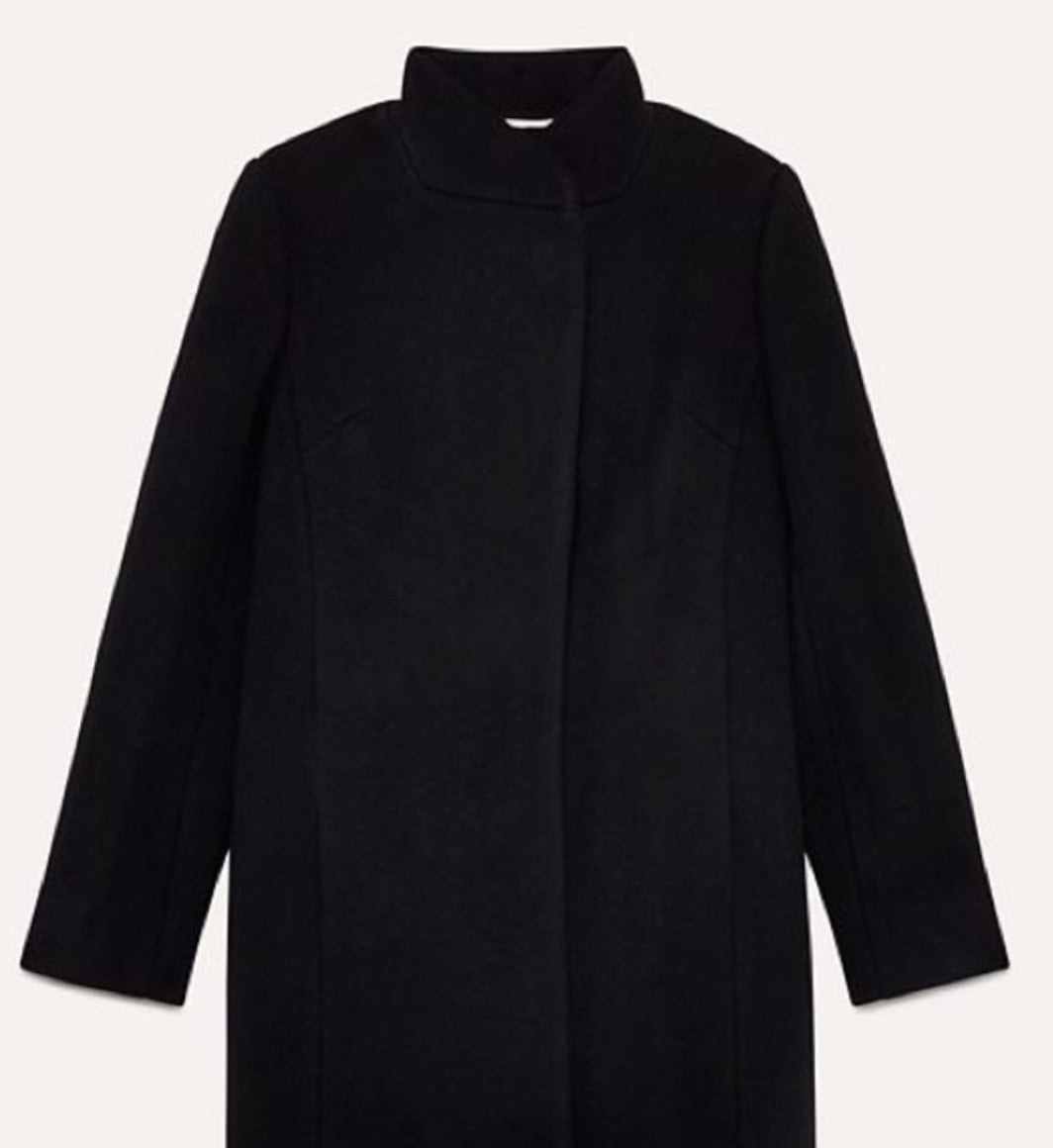 Wilfred Laval Black Wool Cashmere Coat size S