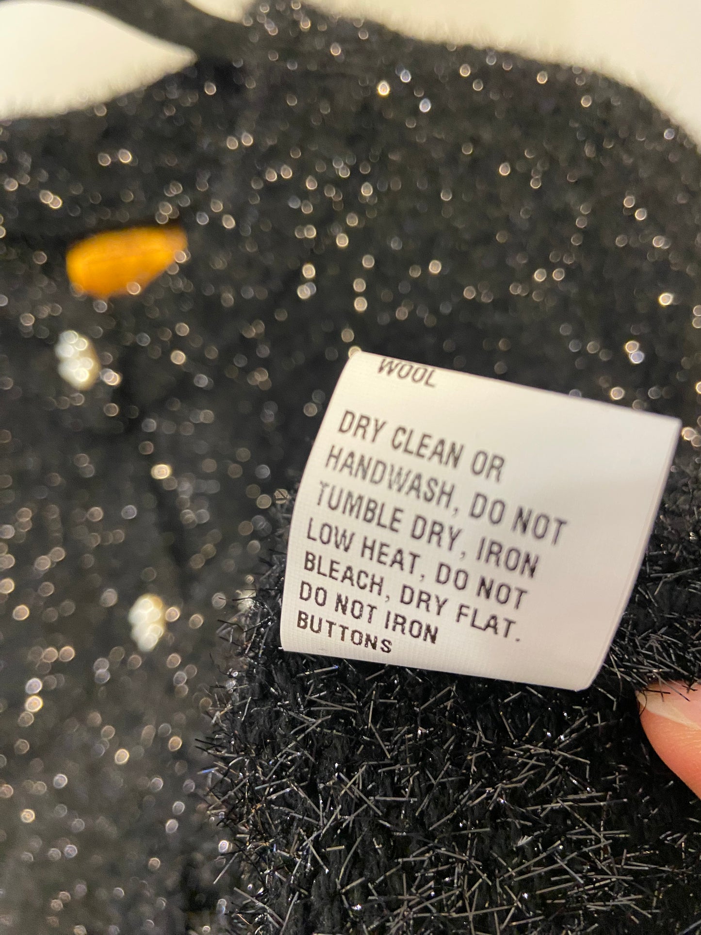 Le Lion Tinsel Treviso Cardigan Black with Lurex size XS