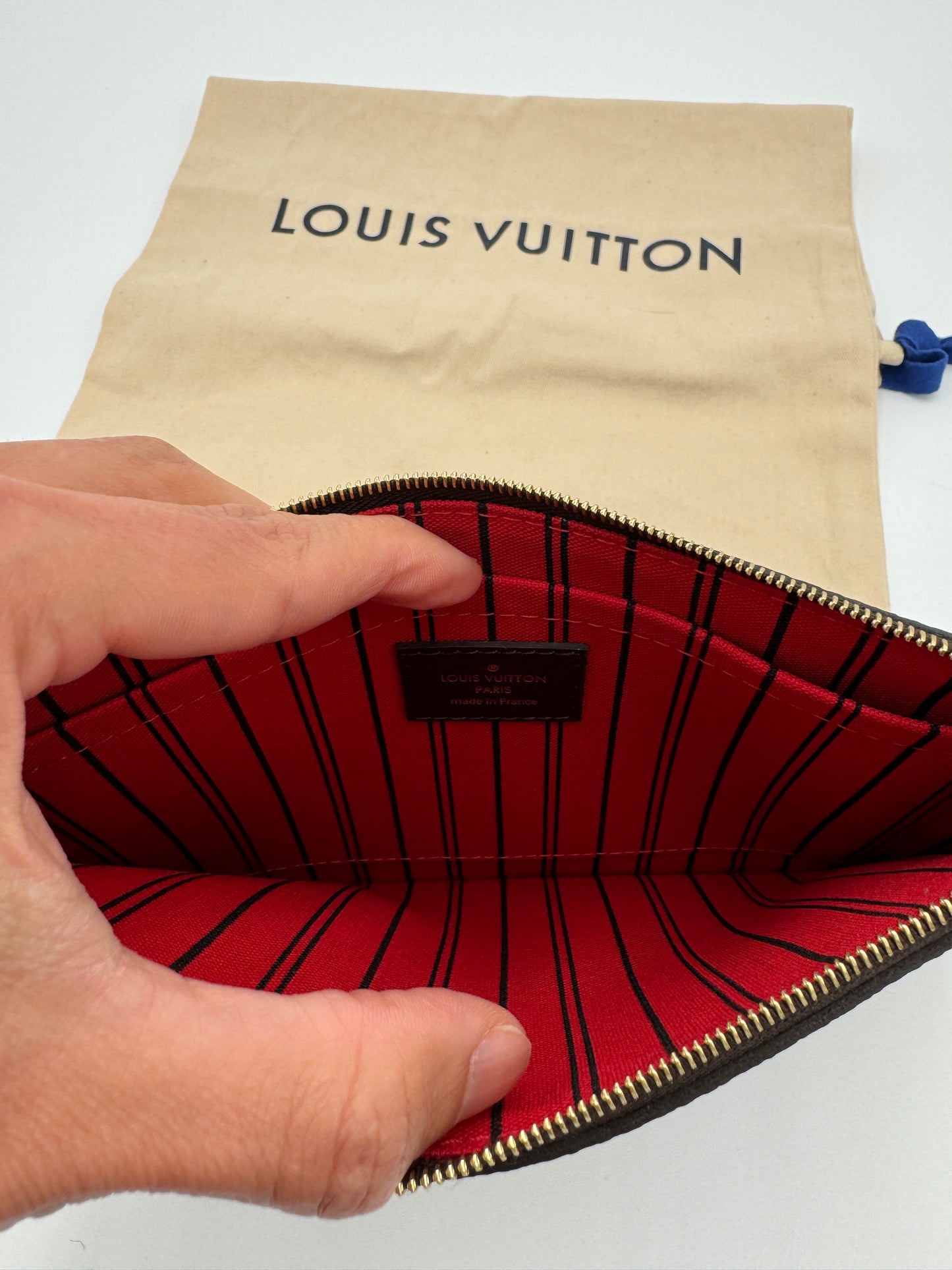 Louis Vuitton Damier Ebene Neverfull Pochette