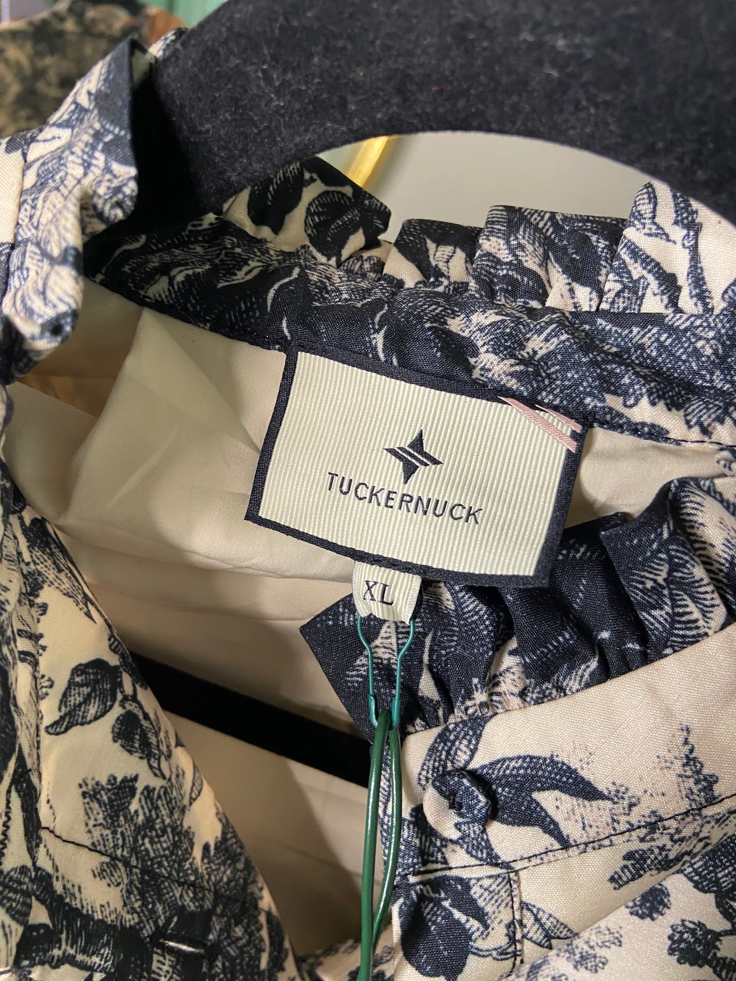 Tuckernuck Navy Blue Toile Tate Dress size XL