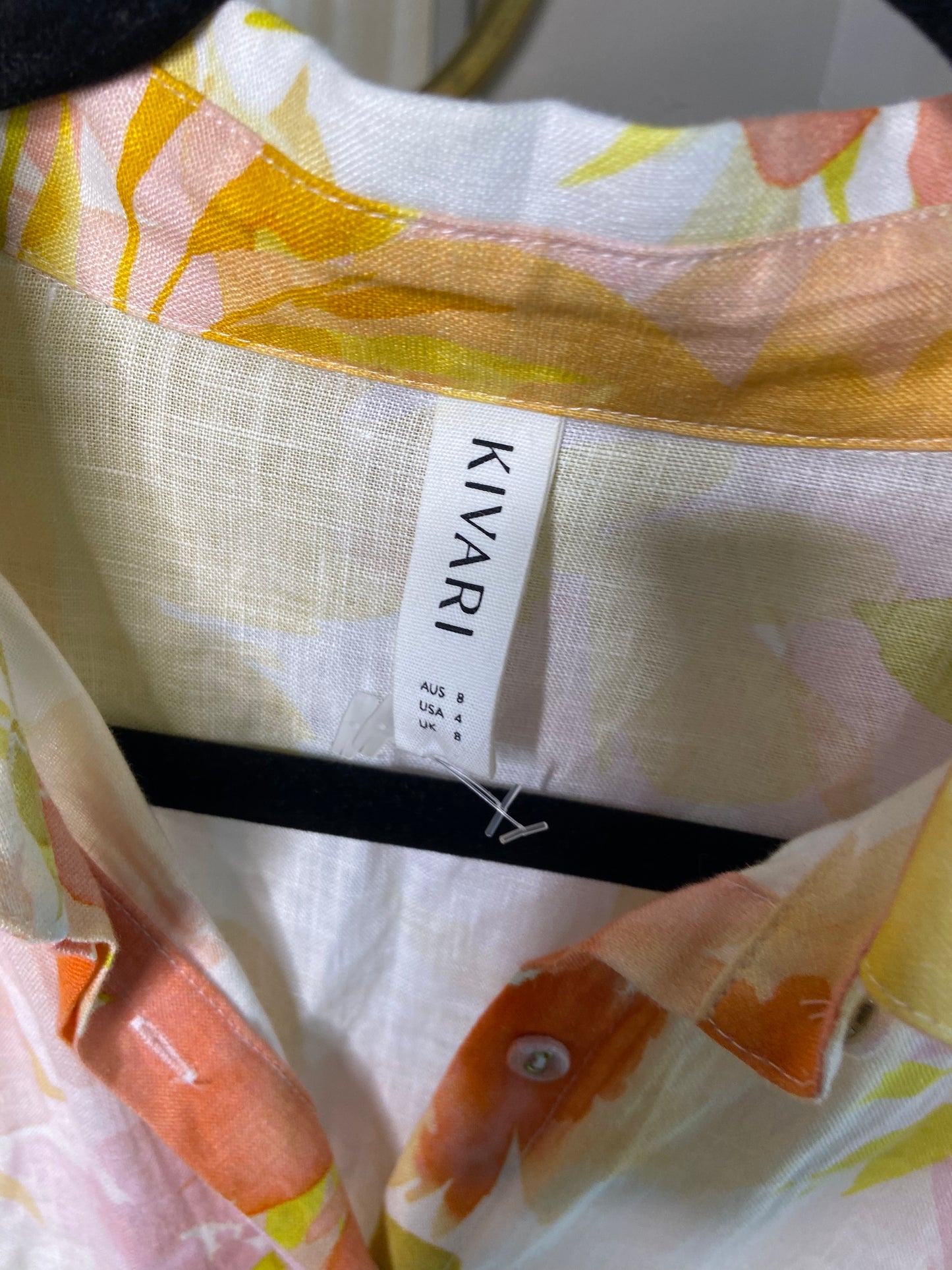 Kivari Printed Short-Sleeve Belted Romper size US 4