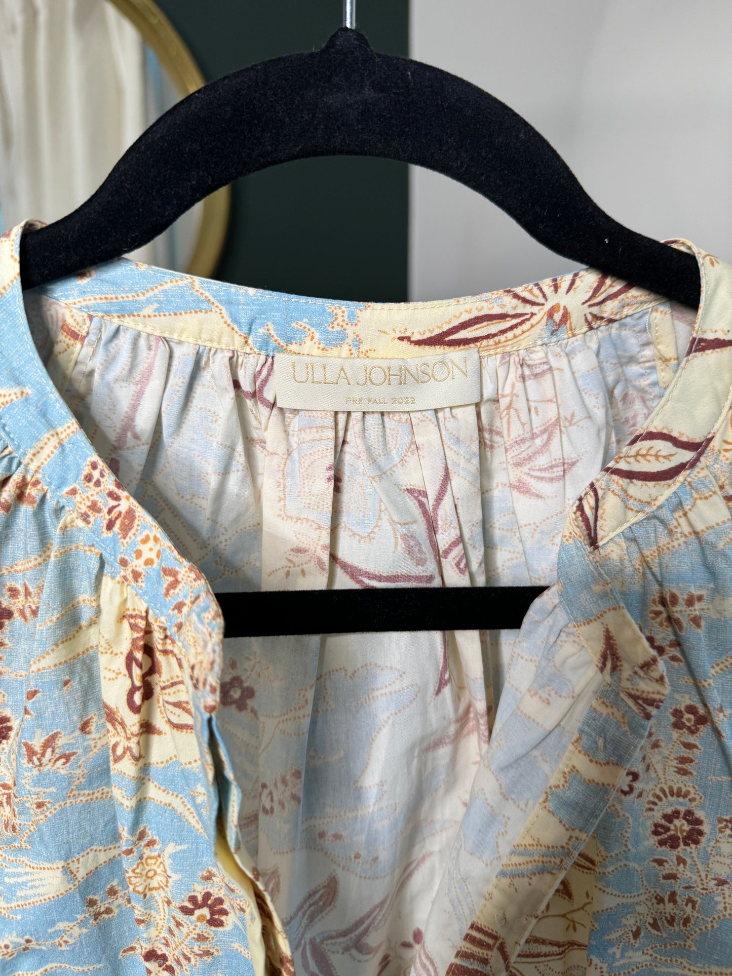 ULLA JOHNSON Edena Puffed Sleeve Top size 2
