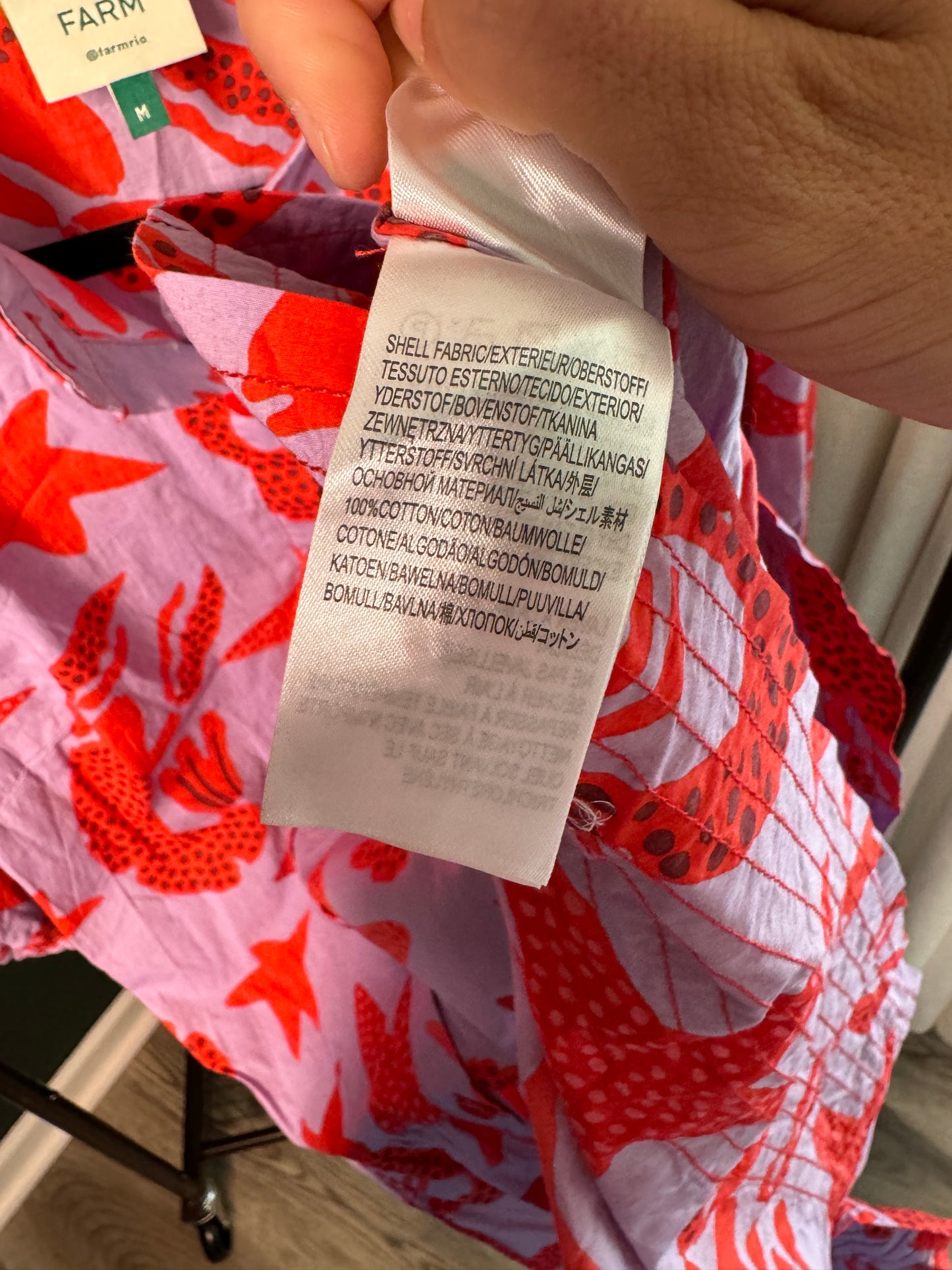 Farm Rio Lobster Sky Mini Dress size M