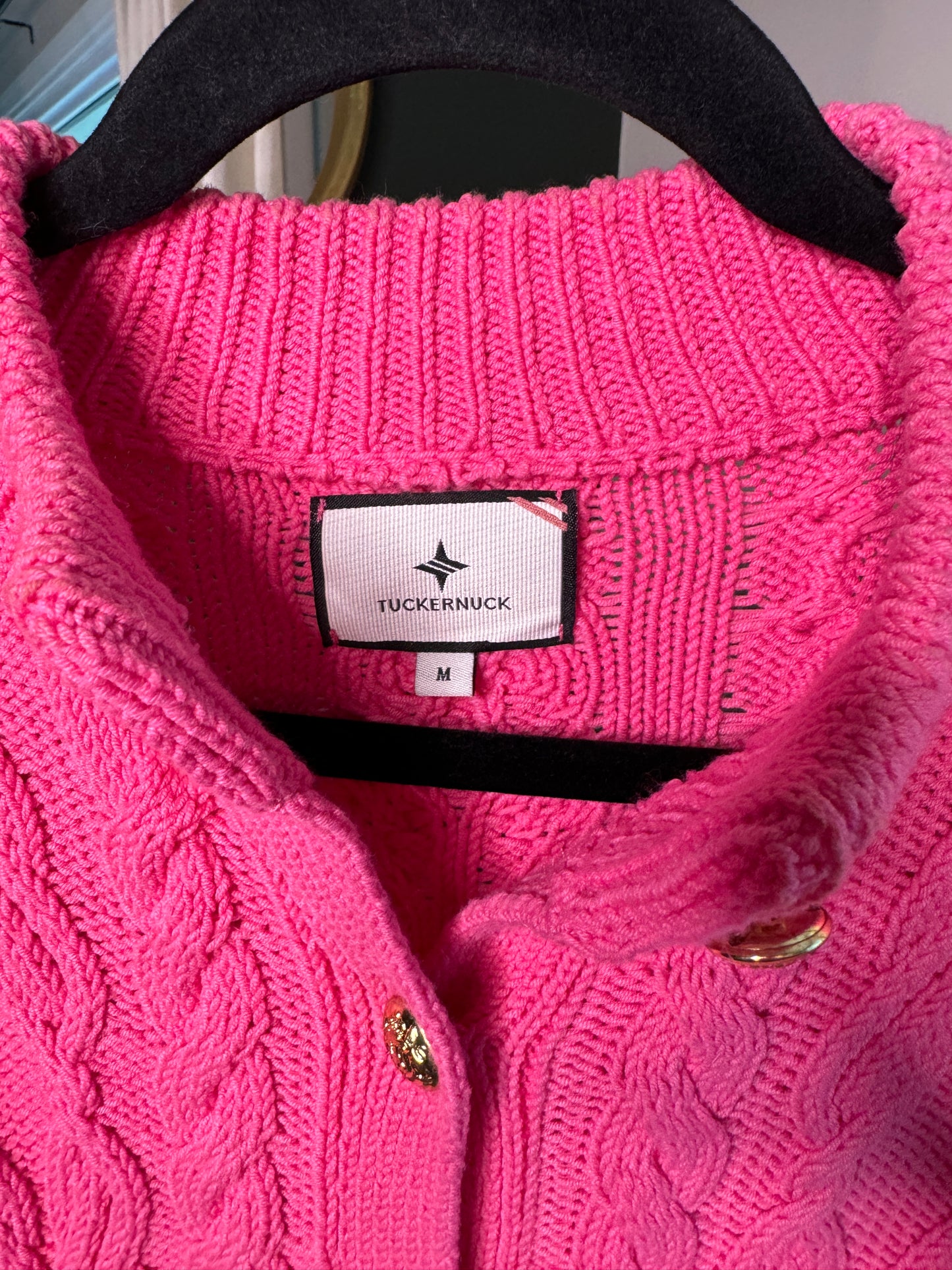 Tuckernuck Hot Pink Colette Cardigan Size M