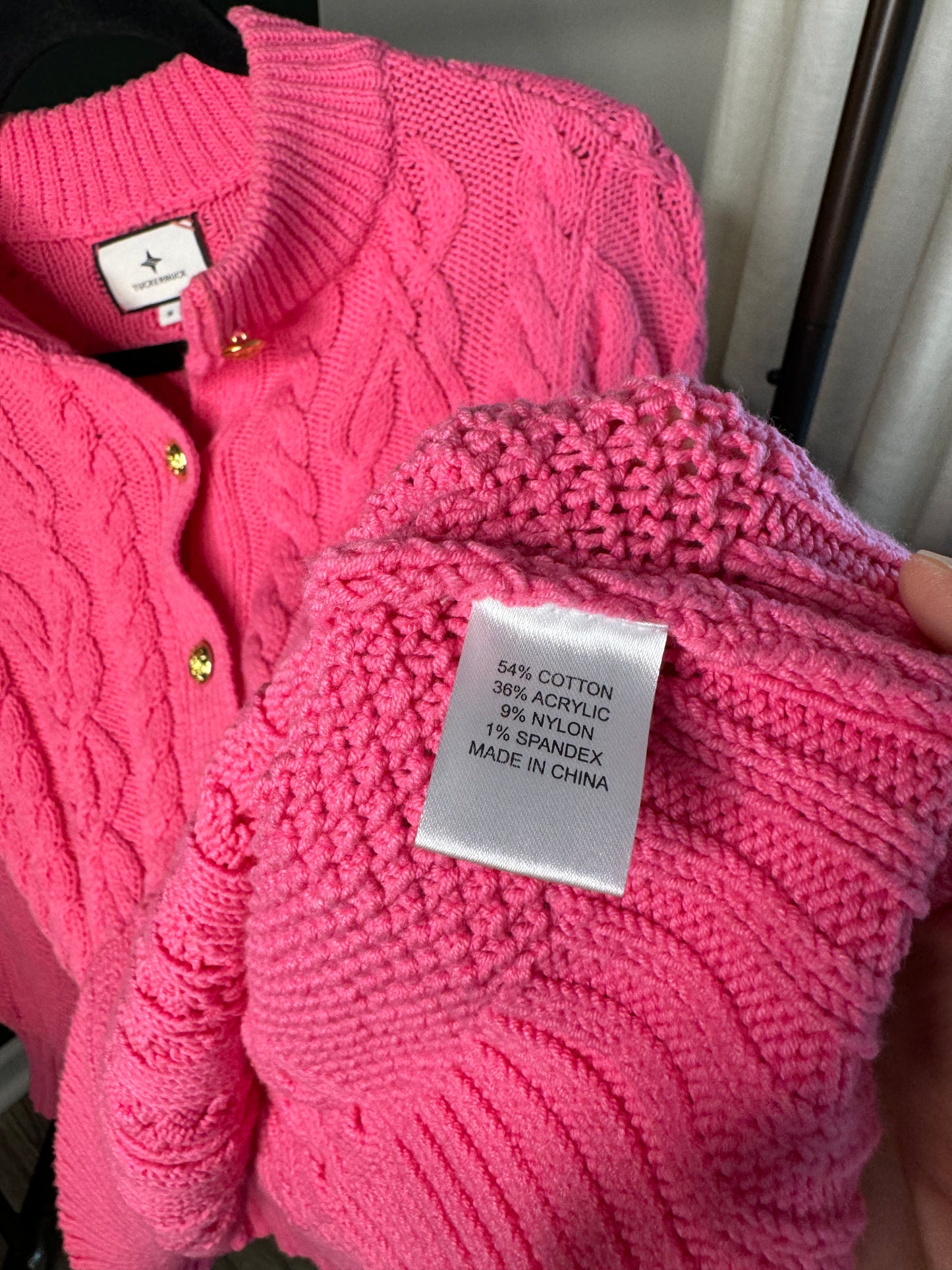 Tuckernuck Hot Pink Colette Cardigan Size M